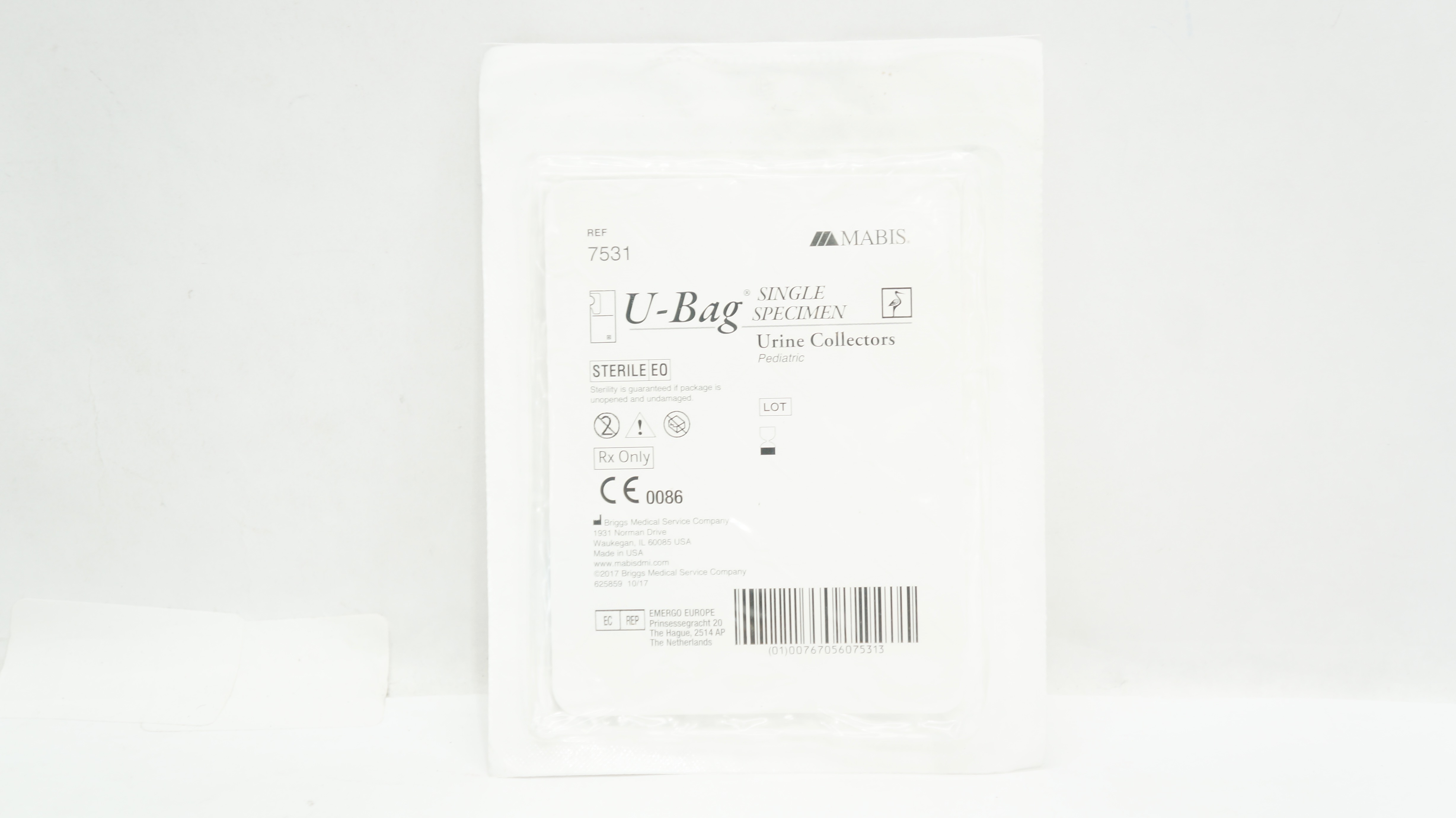 Briggs Medical 7531 Mabis U-Bag Pediatric Urine Collectors