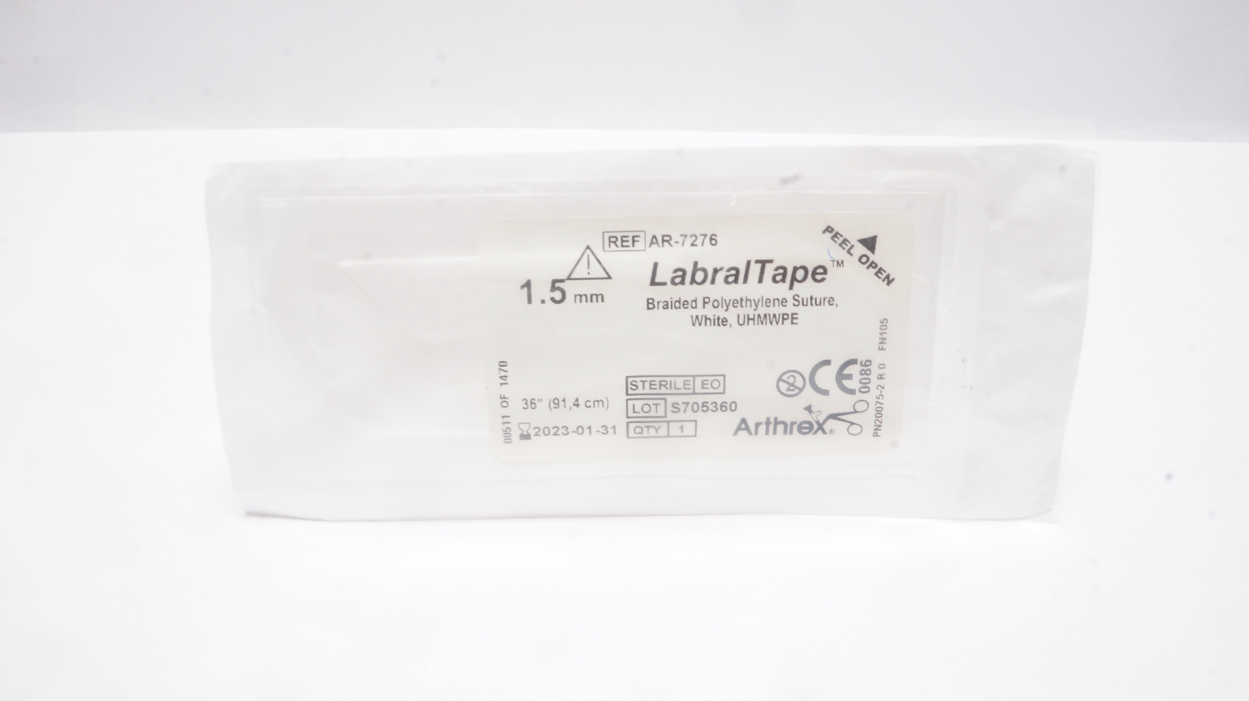 Arthrex AR-7276 LabralTape  Braided Polyethylene Stre. 1.5mm,  36inch (x)