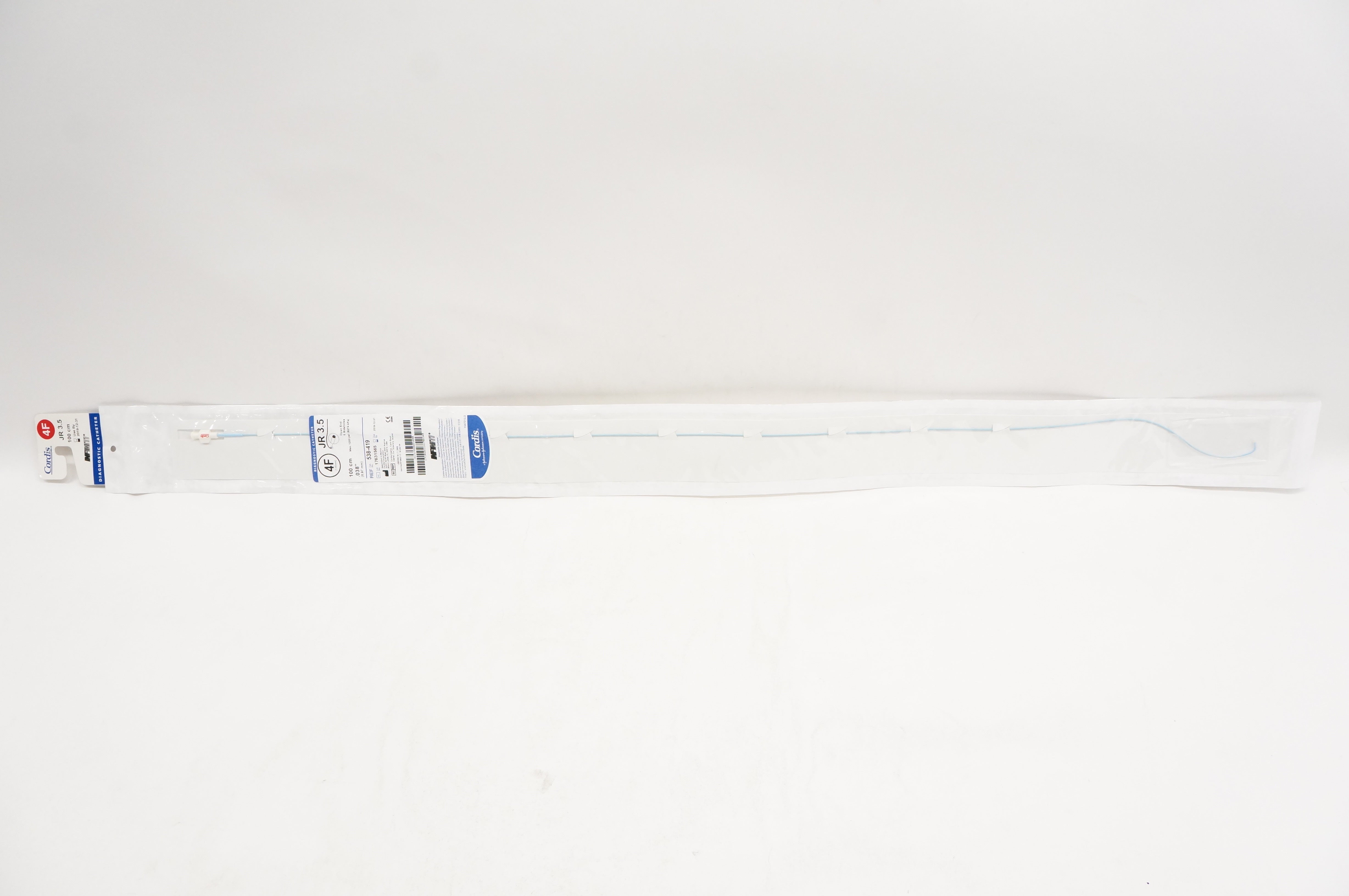 Cordis 538-419 Diagnostic Cath. JR3.5, 4F x 0.038inch x 100cm  (x)