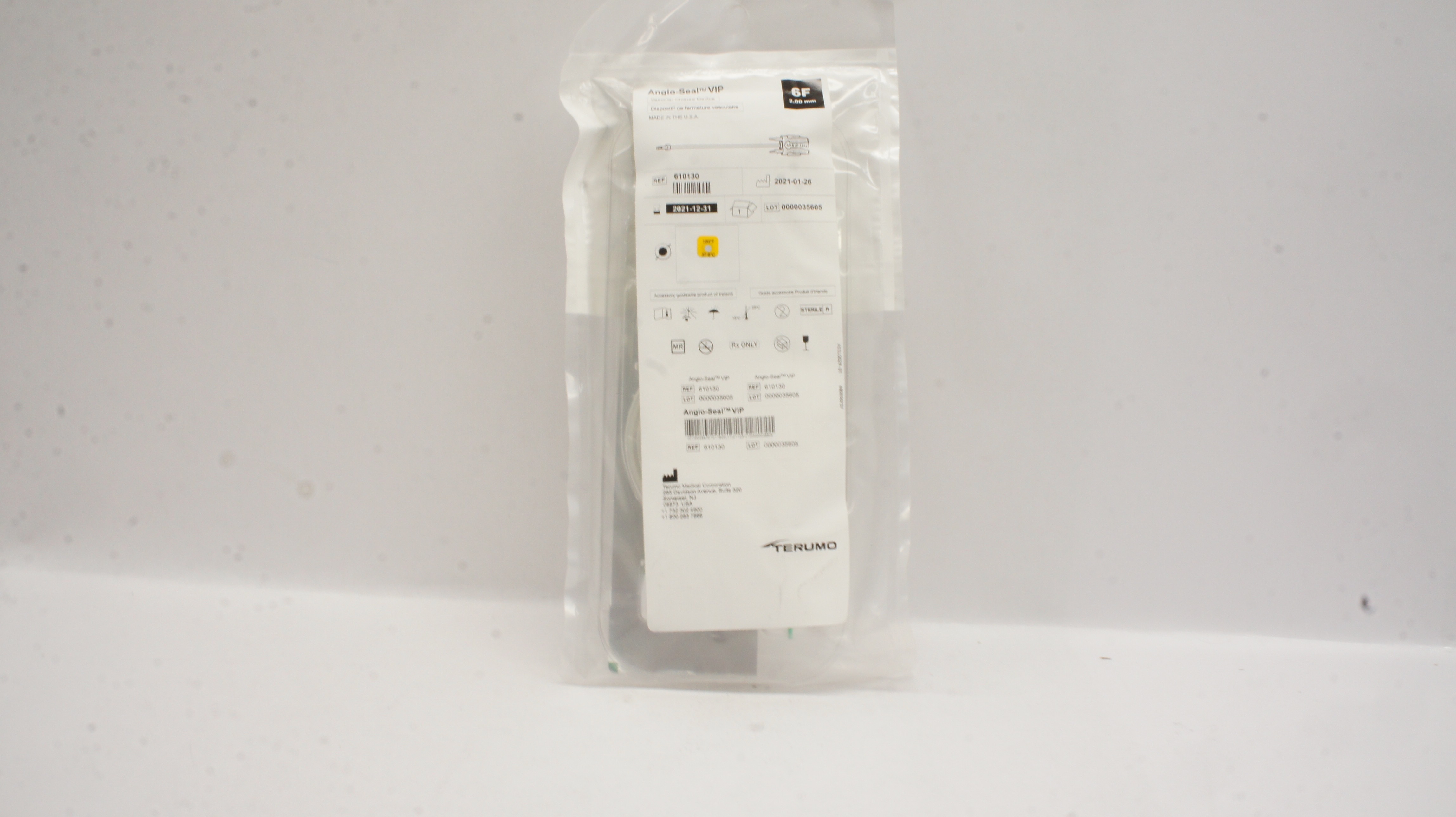 Terumo 610130 Angio-Seal VIP Vascular Closure Device 6F (x)