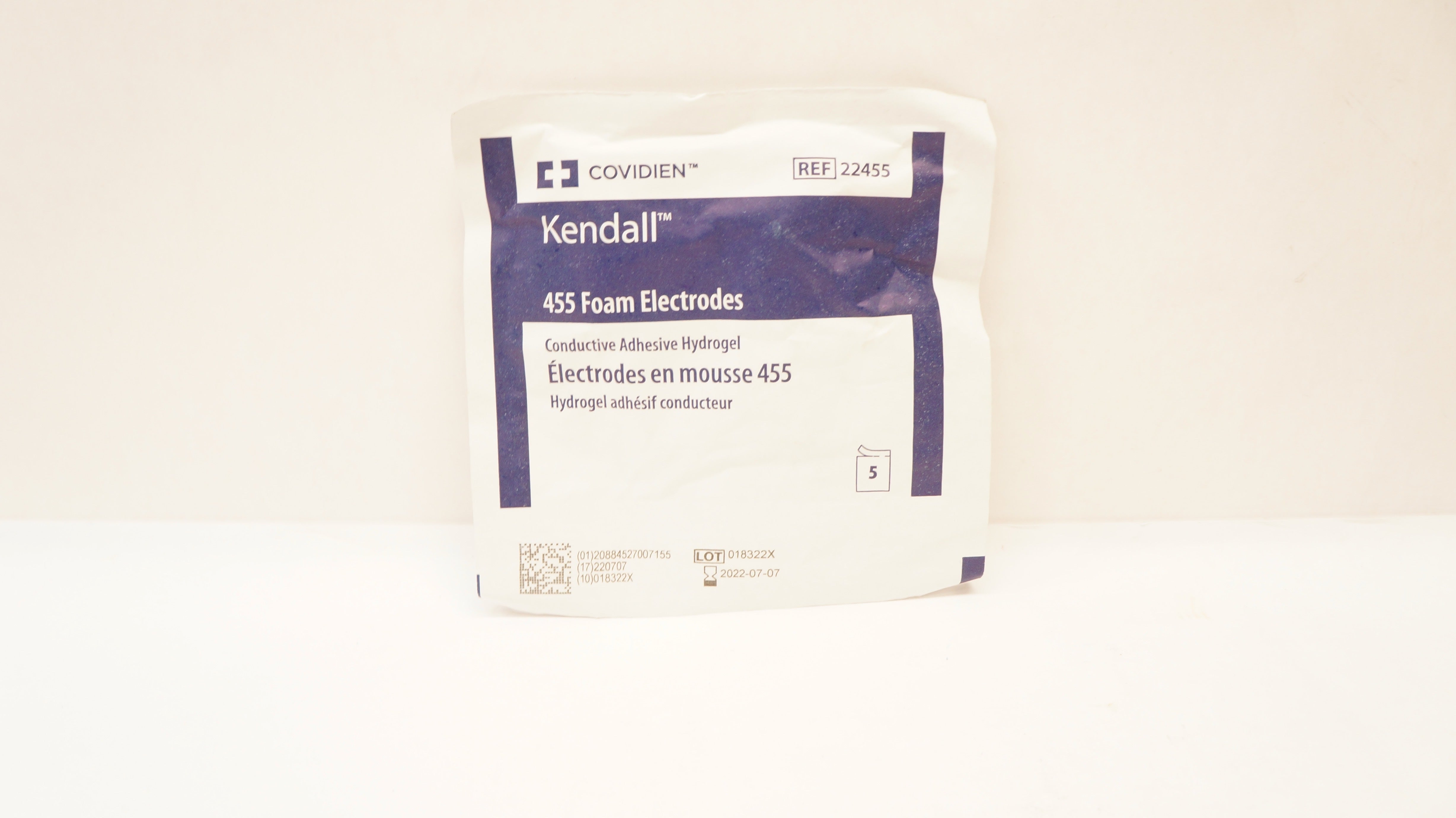 Covidien 22455 Kendall 455 Foam Electrodes (x) - Pack of 5