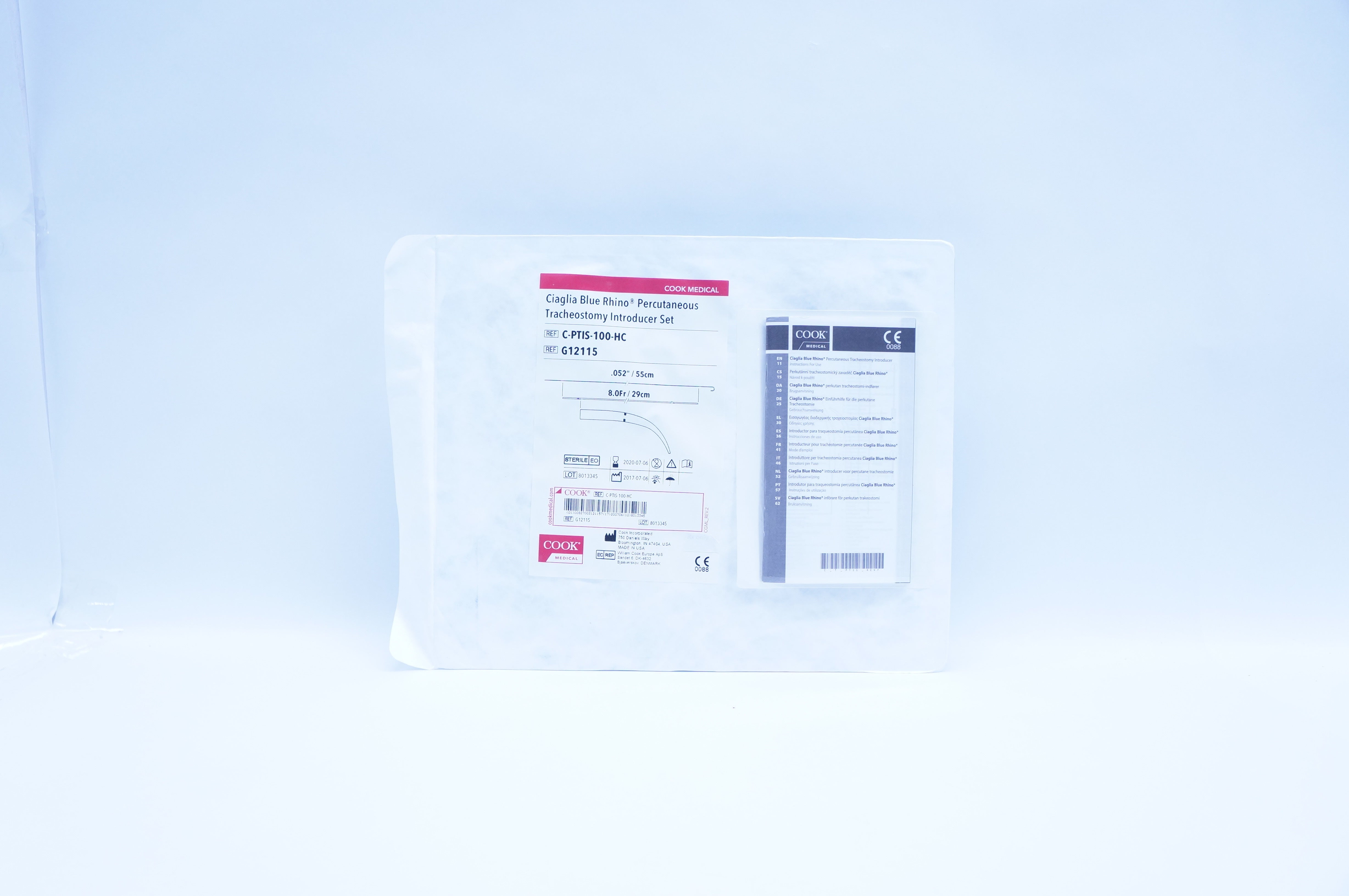 Cook Medical G12115 Percutaneous Tracheostomy Introducer Set .052inch x 8.0Fr (x)