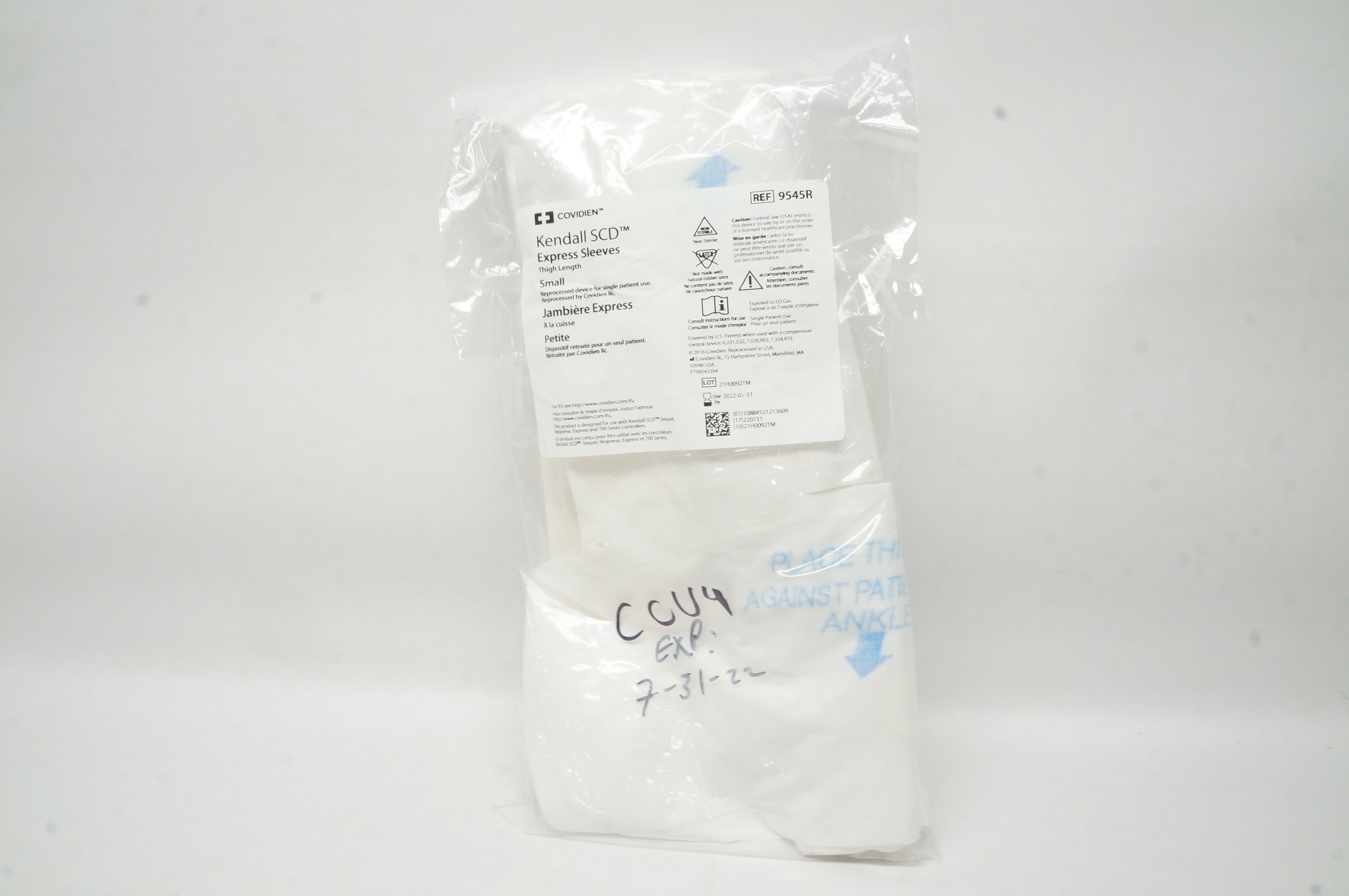 Covidien 9545R Kendall SCD Express Sleeves Thigh Length Small (x)