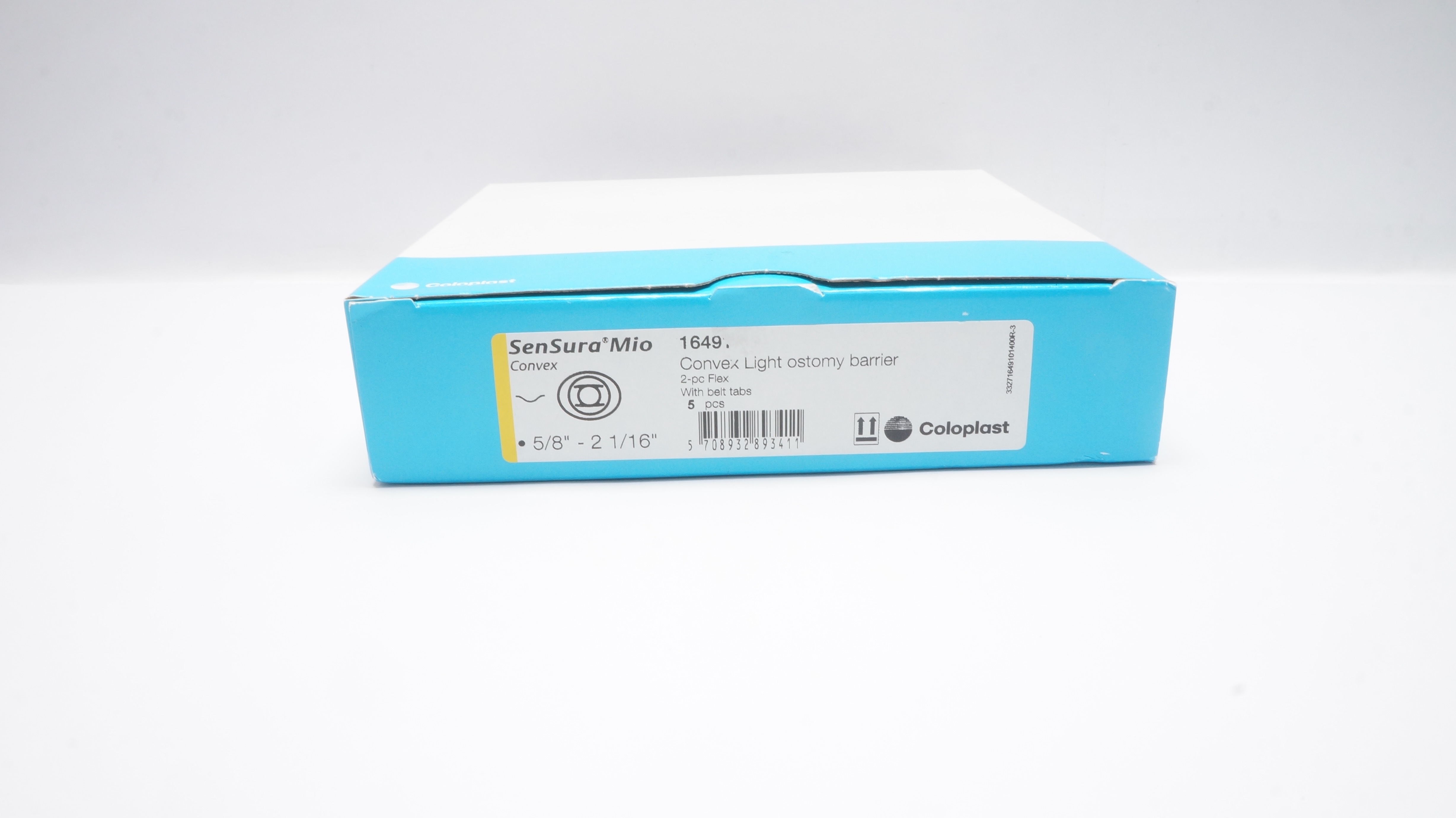 Coloplast 1649 SenSura Mio Convex Ostomy Barrier 5/8-2-1/16inch (x) - Box of 5