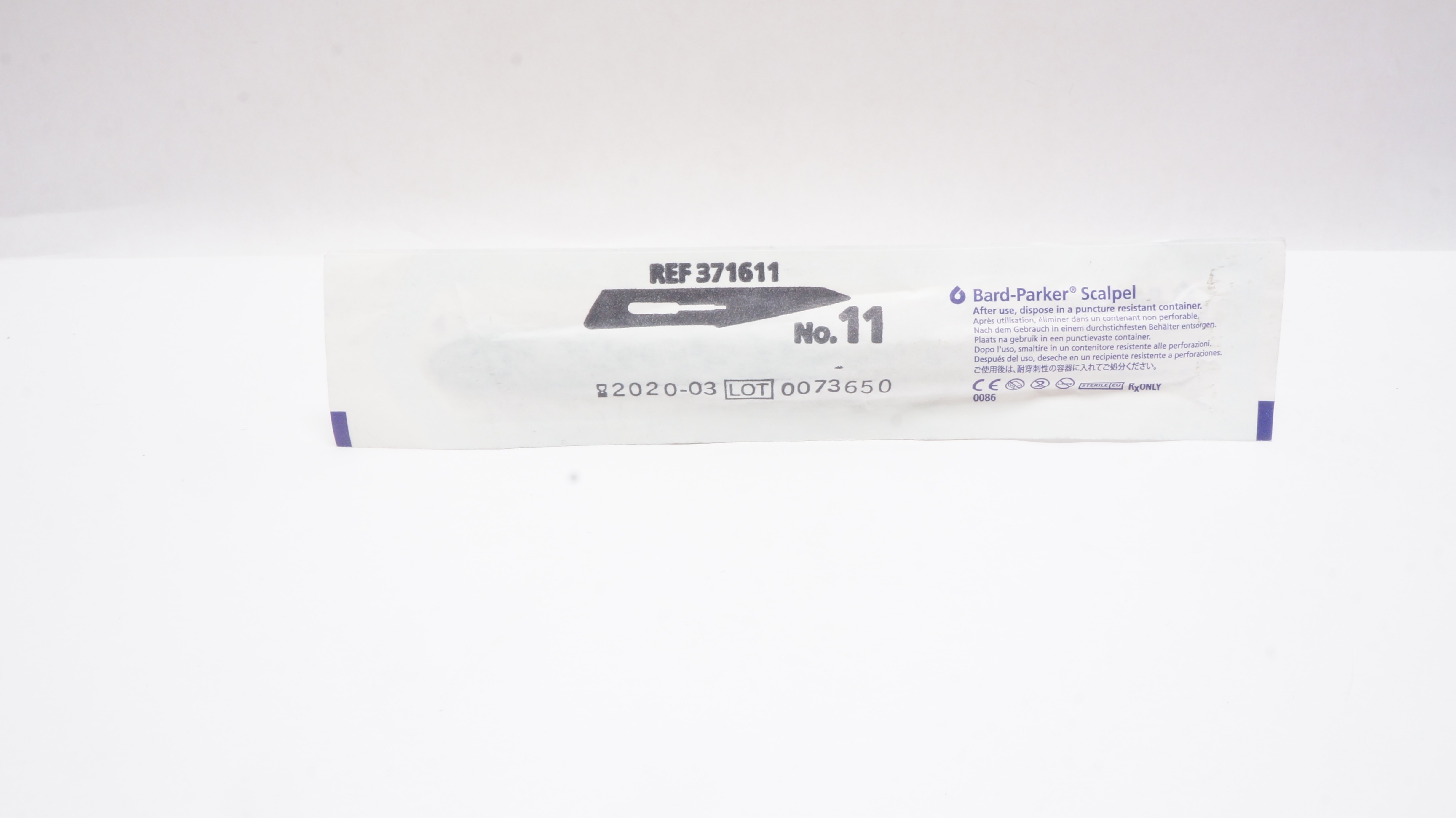 Aspen Surgical 371611 Bard-Parker Stainless Steel Surgical Blade Scalpel # 11(x)