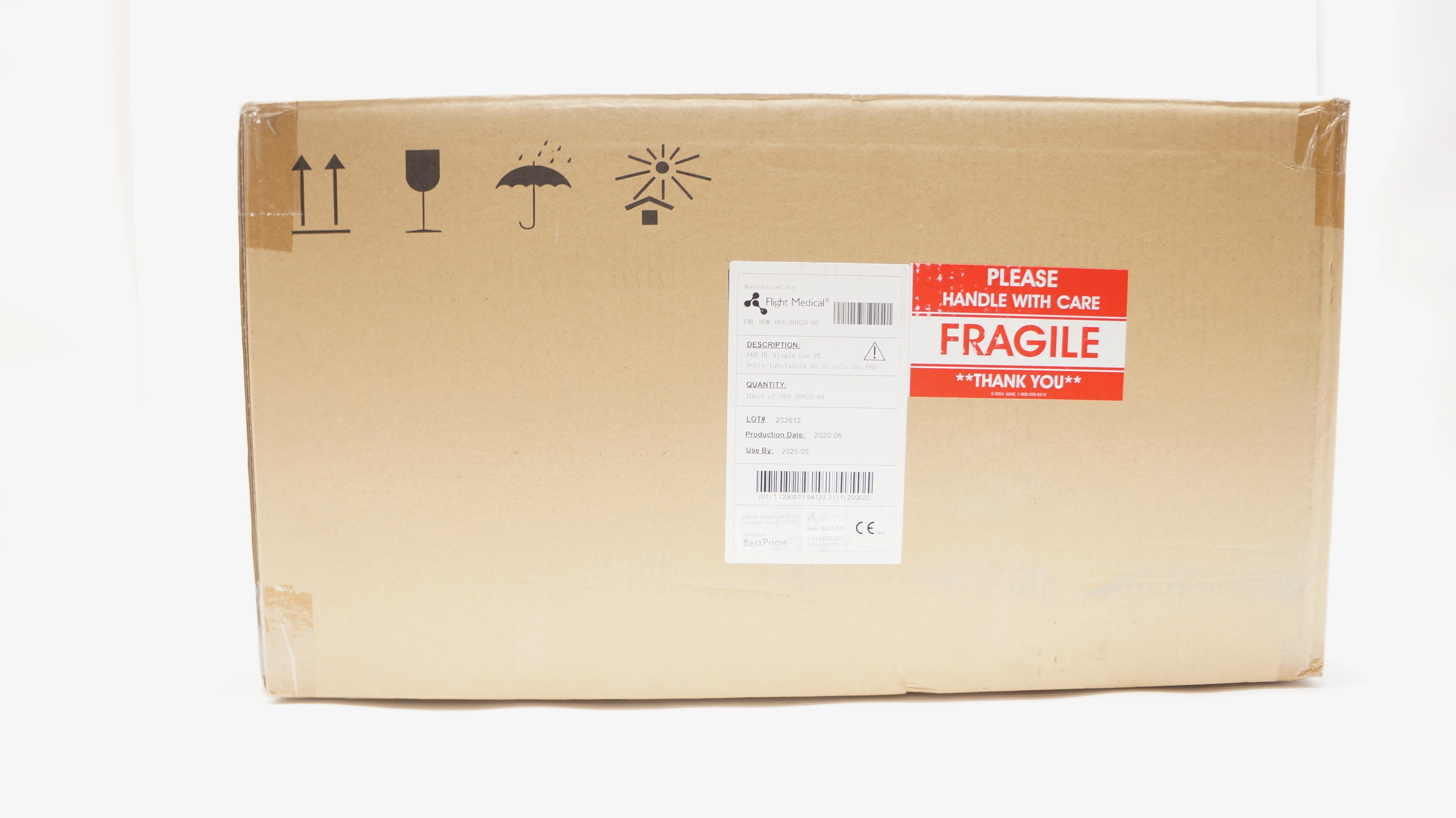 Flight Medical V64-50020-60 F60 Dual Limb Single Use Patient Circuit -Case of 10