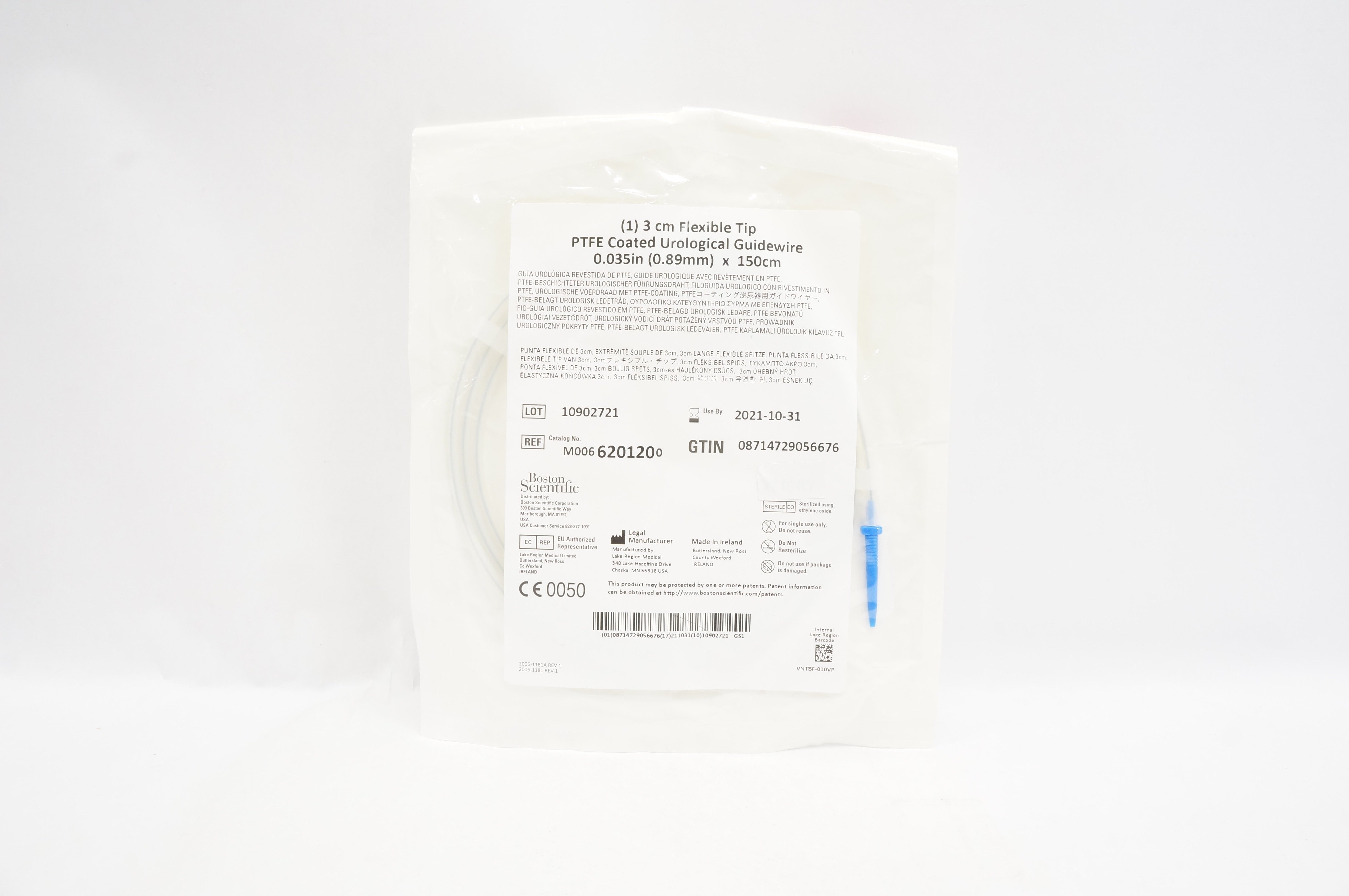Boston Scientific M0066201200 3cm Flexible Tip PTFEGuidewire 0.035inch x150cm(x)