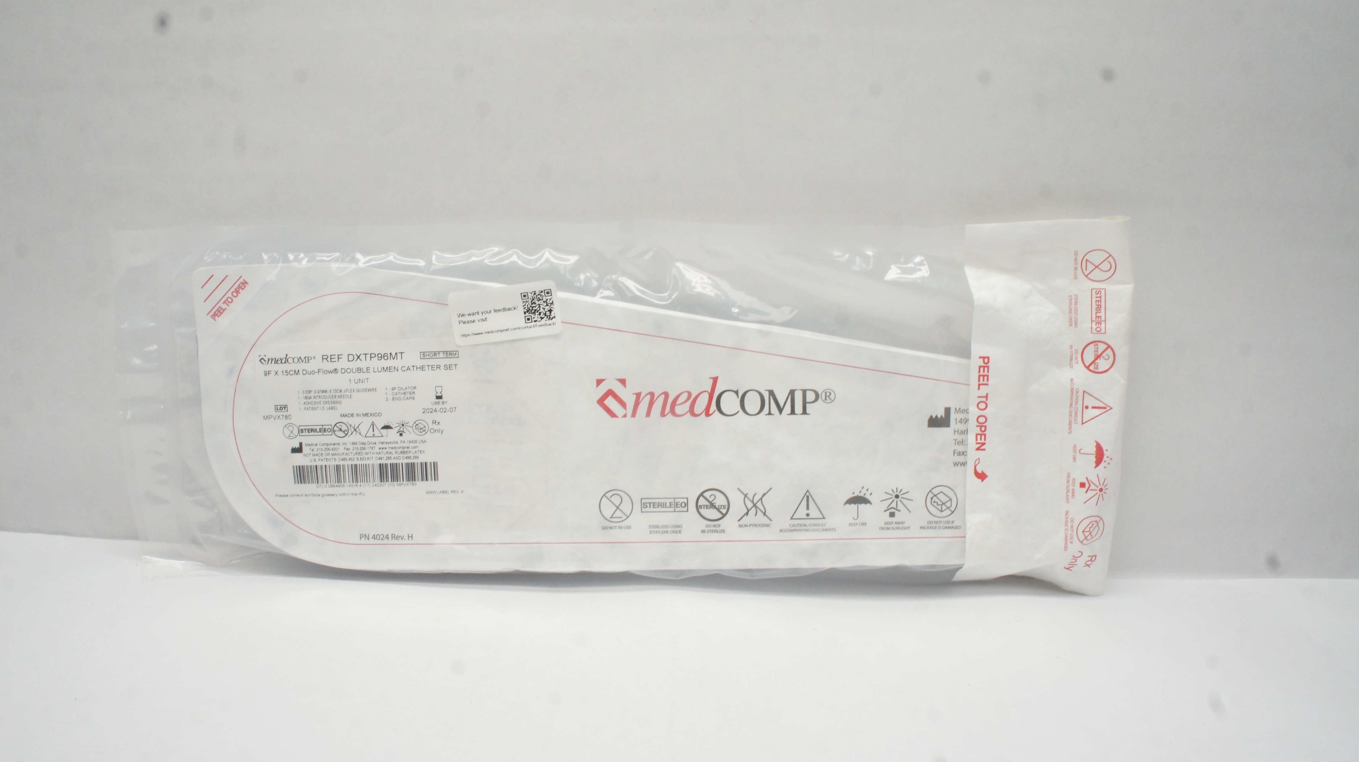 Medical Components DXTP96MT 9F x 15cm Duo-Flow Double Lumen Cath. Set (x)