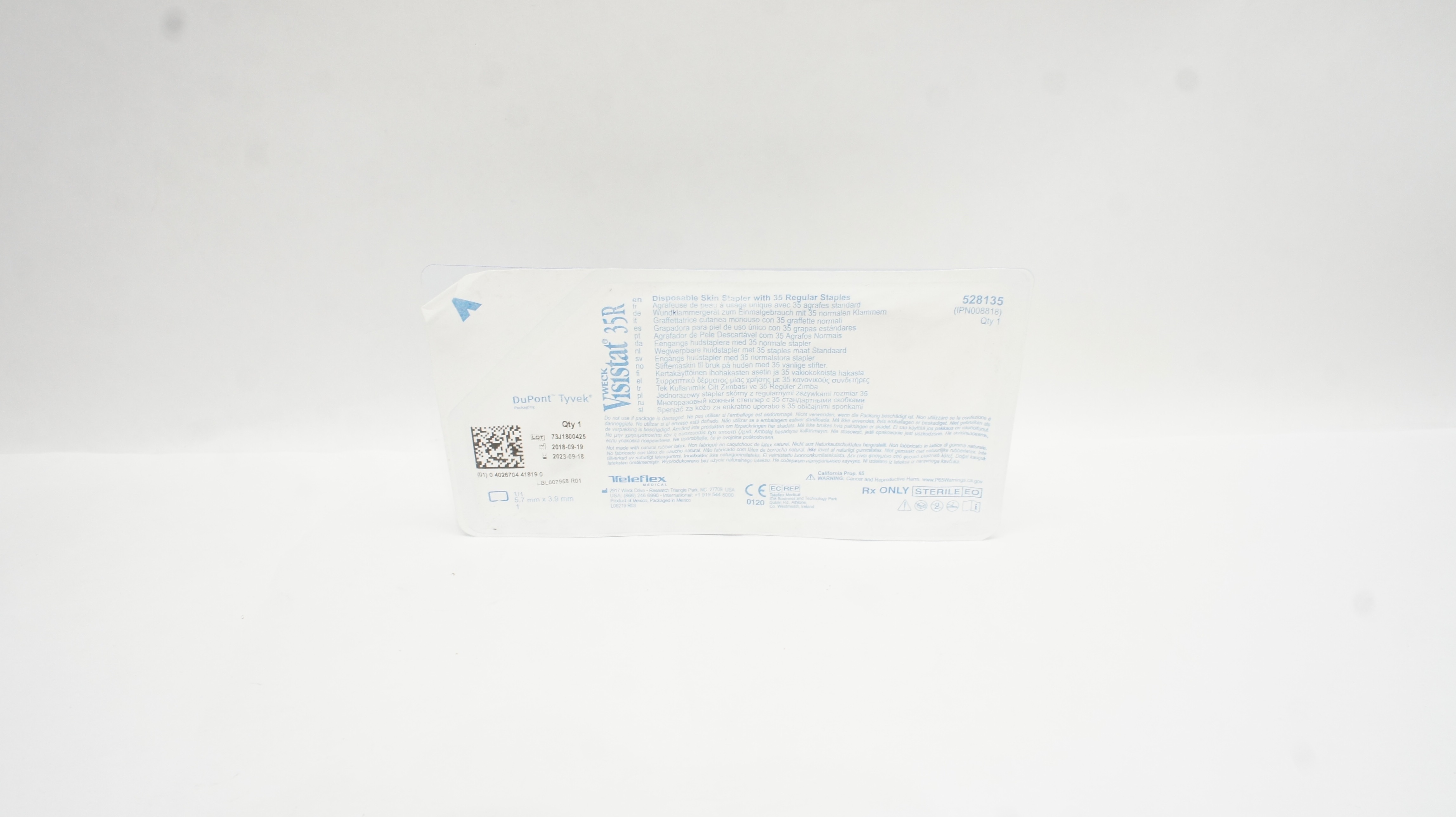 Teleflex 528135 Weck Visistat Skin Stapler w/35 Regular Staples 5.7 x 3.9mm (x)