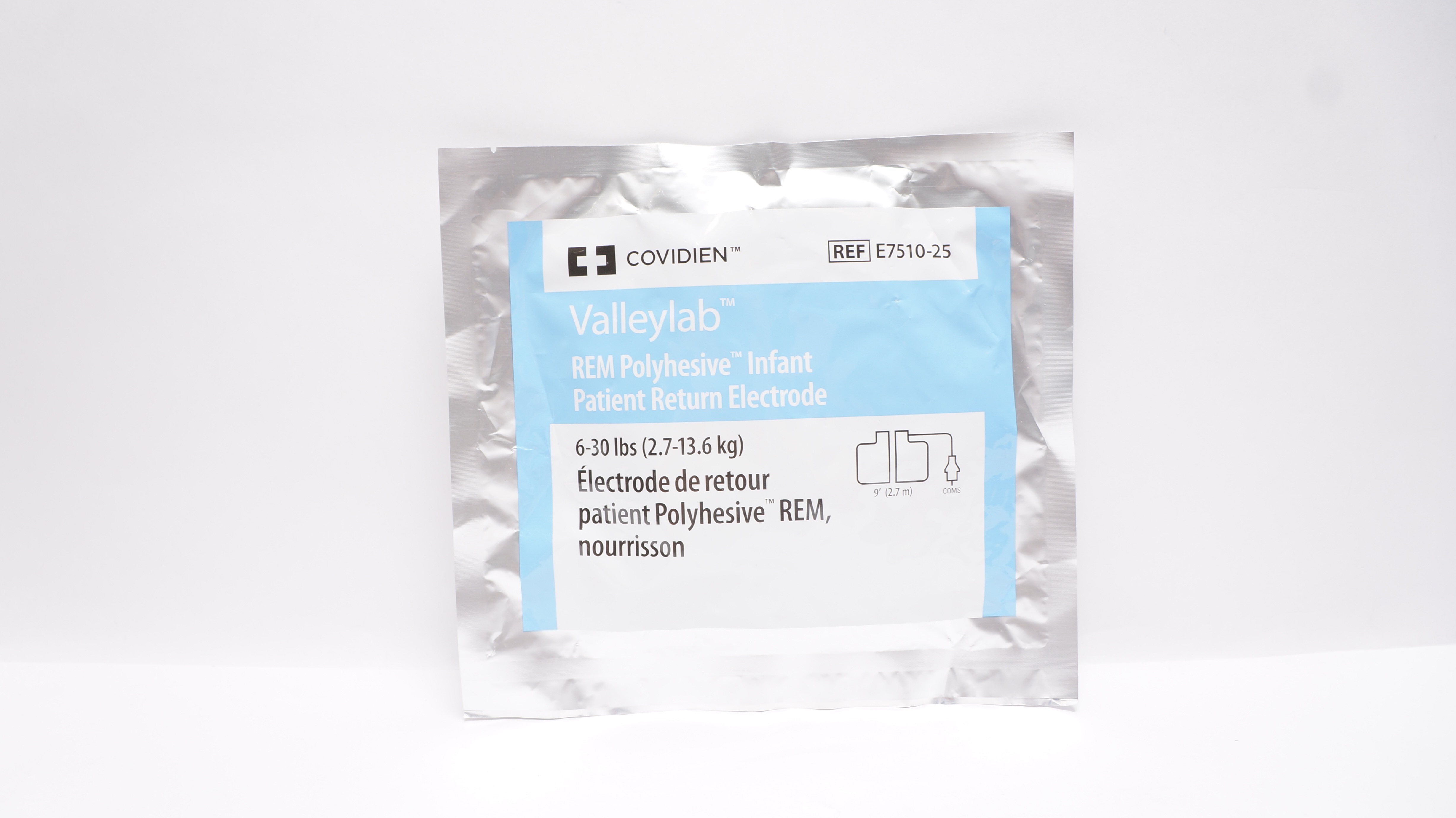 Covidien E7510-25 Valleylab Polyhesive Infant Patient Return Electrode 6-30lbs(x)