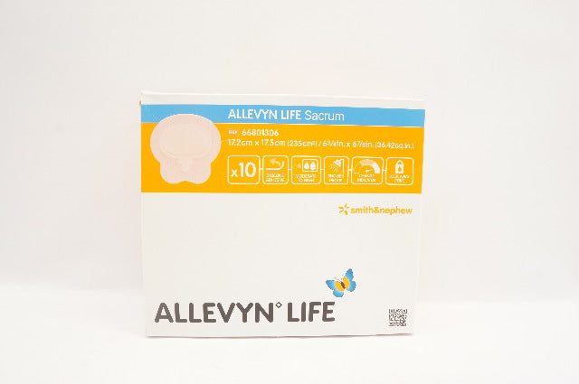 Smith&Nephew 66801306 Allevyn Life Sacrum Dressing 6-3/4 x 6-7/8inch - Box of 10