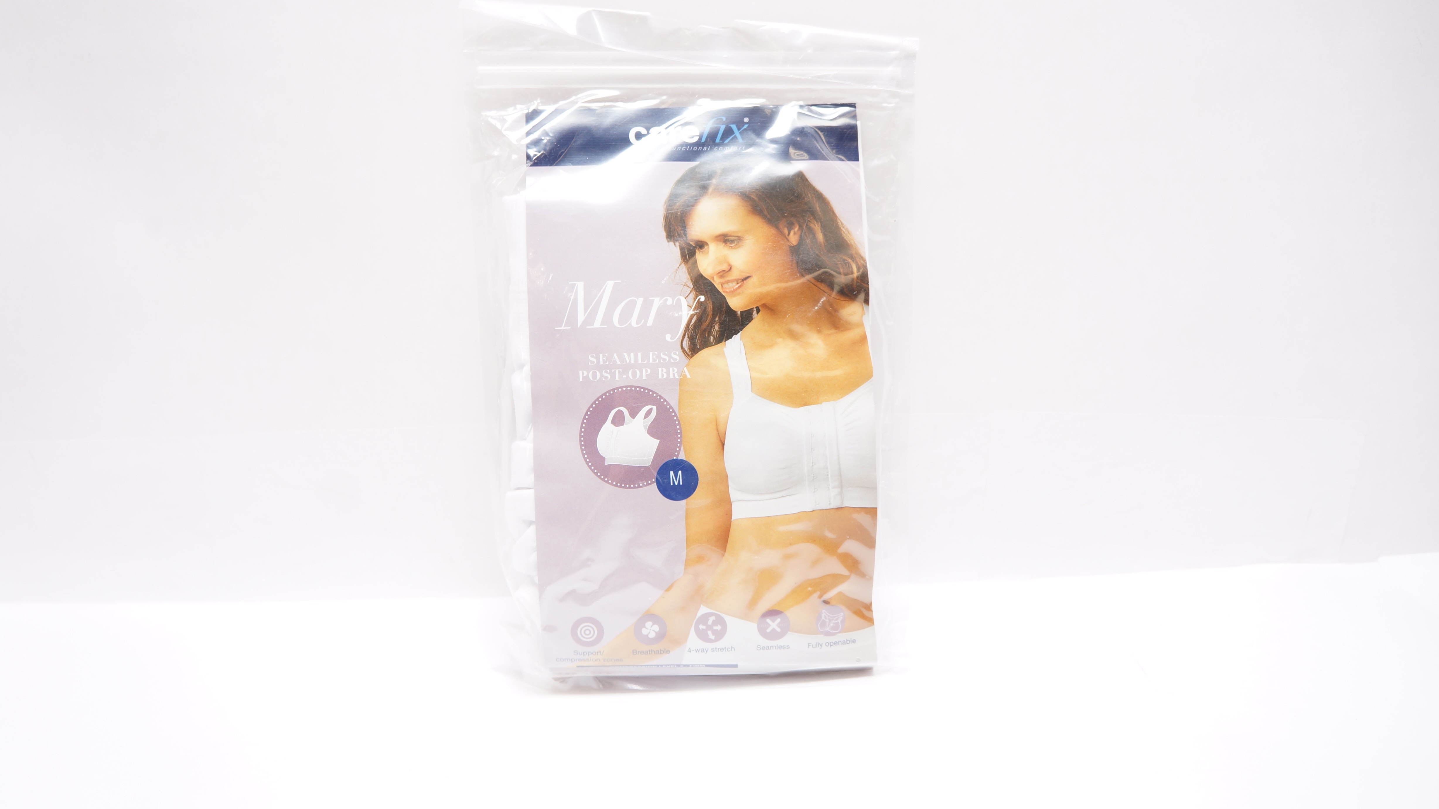 Carefix 3343 Tytex Mary Seampless Post-Op Bra Level 2 Firm White Medium (x)