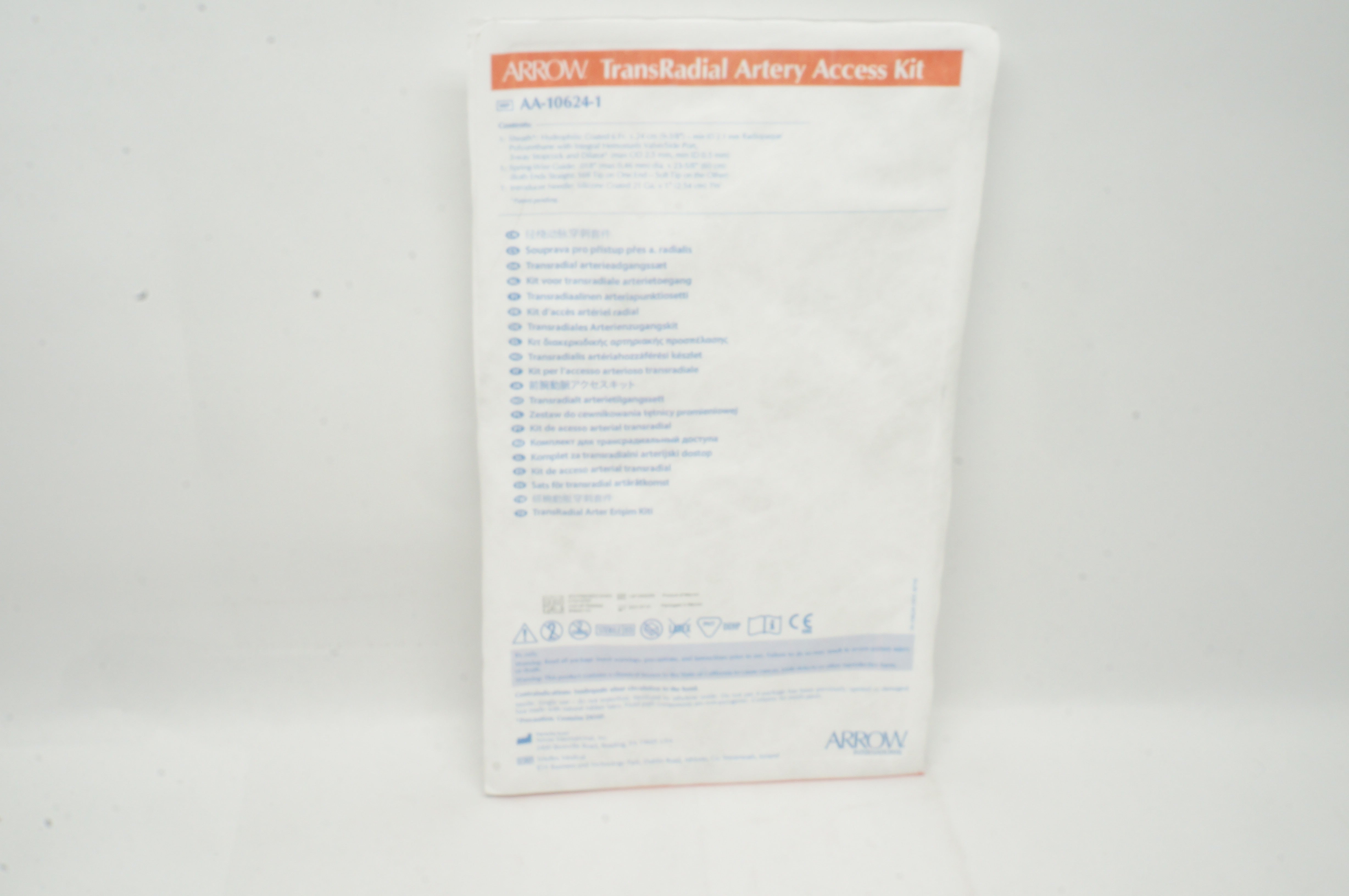 Arrow AA-10624-1 TransRadial Artery Access Kit 6Fr x 24cm x .018inch (x)