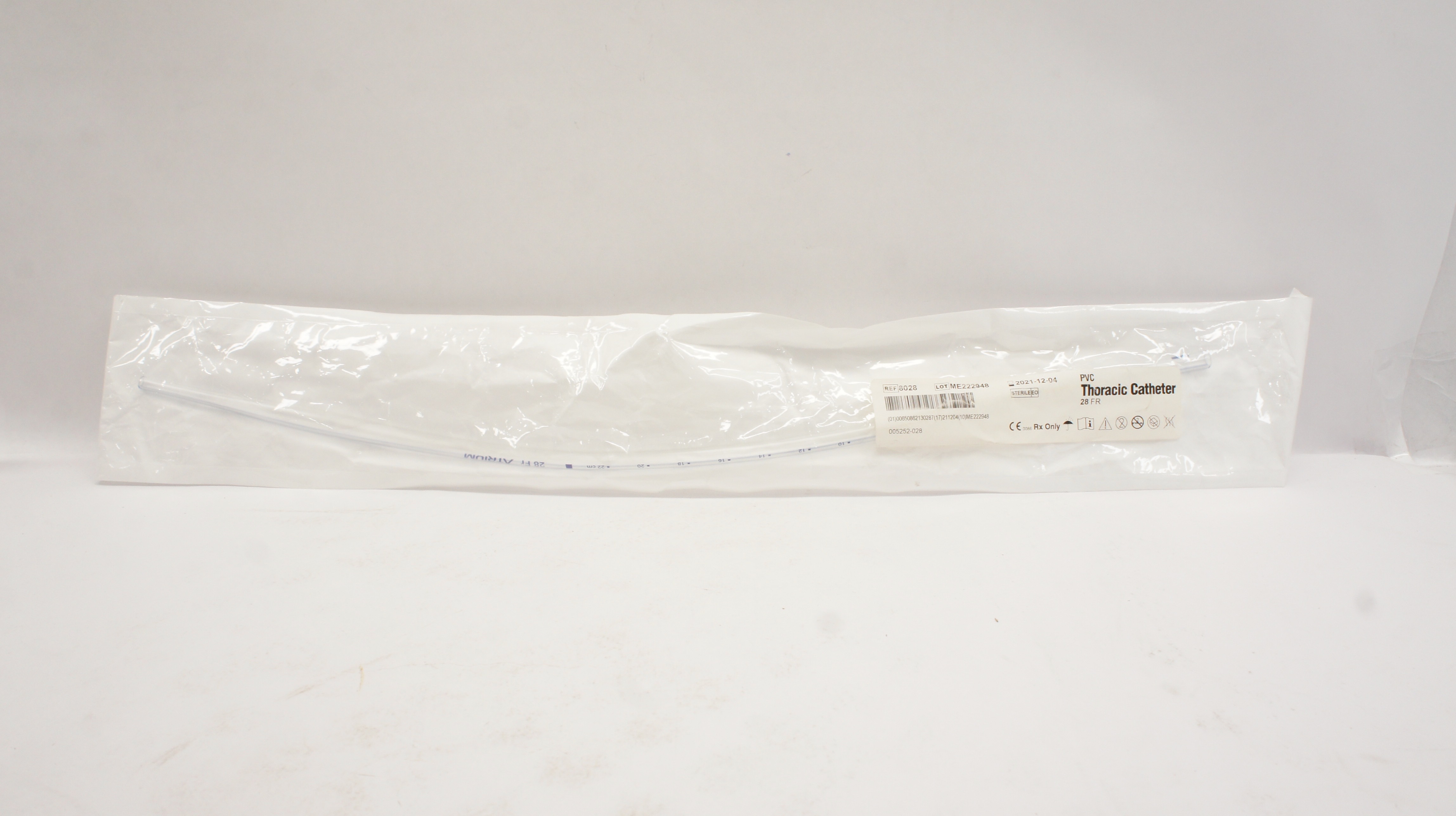 Atrium 8028 PVC Thoracic Cath. Sterile, 28 Fr (x)