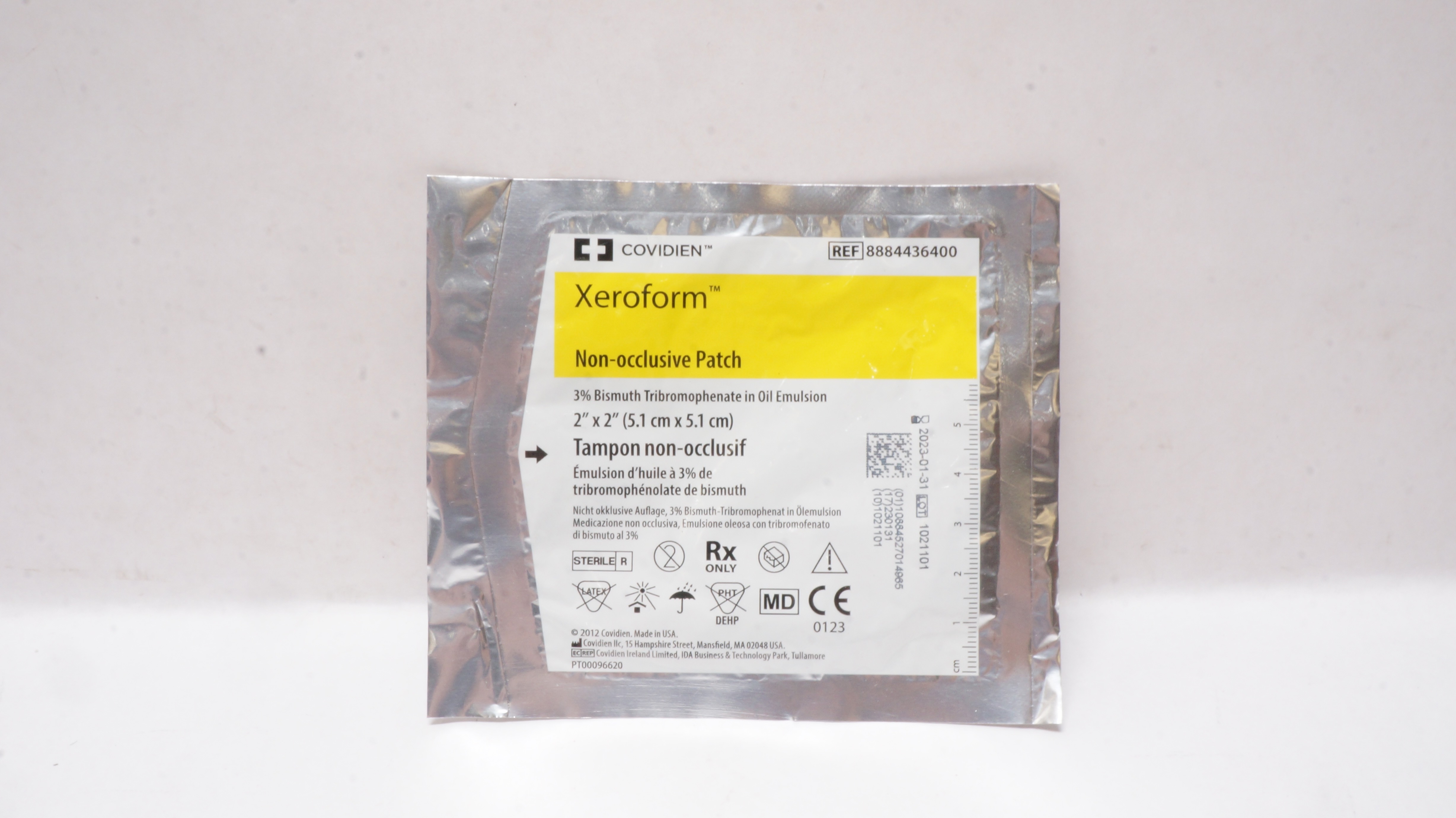 Covidien 8884436400 Xeroform Non-Occlusive Patch 2inch x 2inch (x)