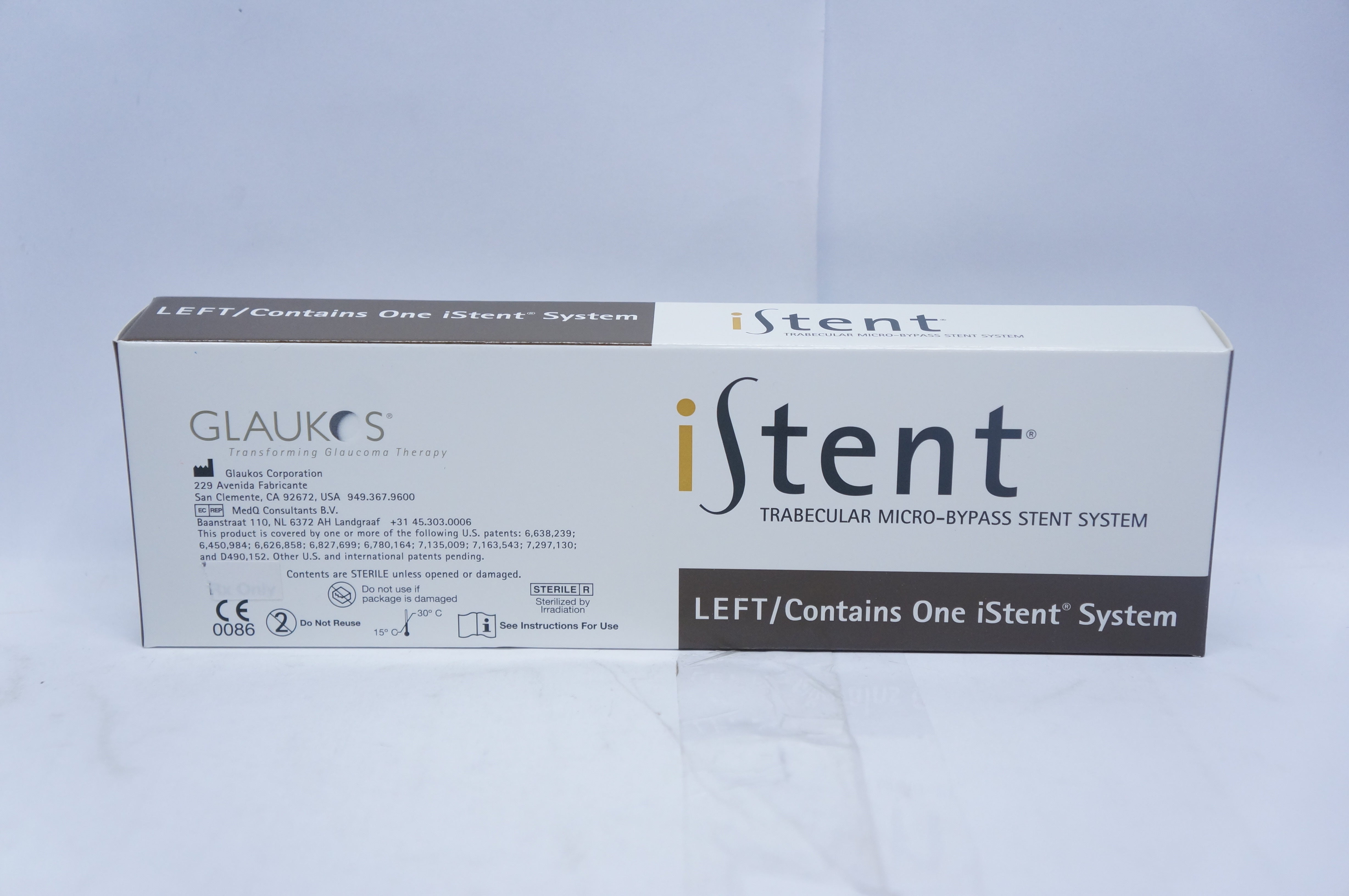 Glaukos GTS100L iStent Trabecular Micro-Bypass  Stnt . System Left