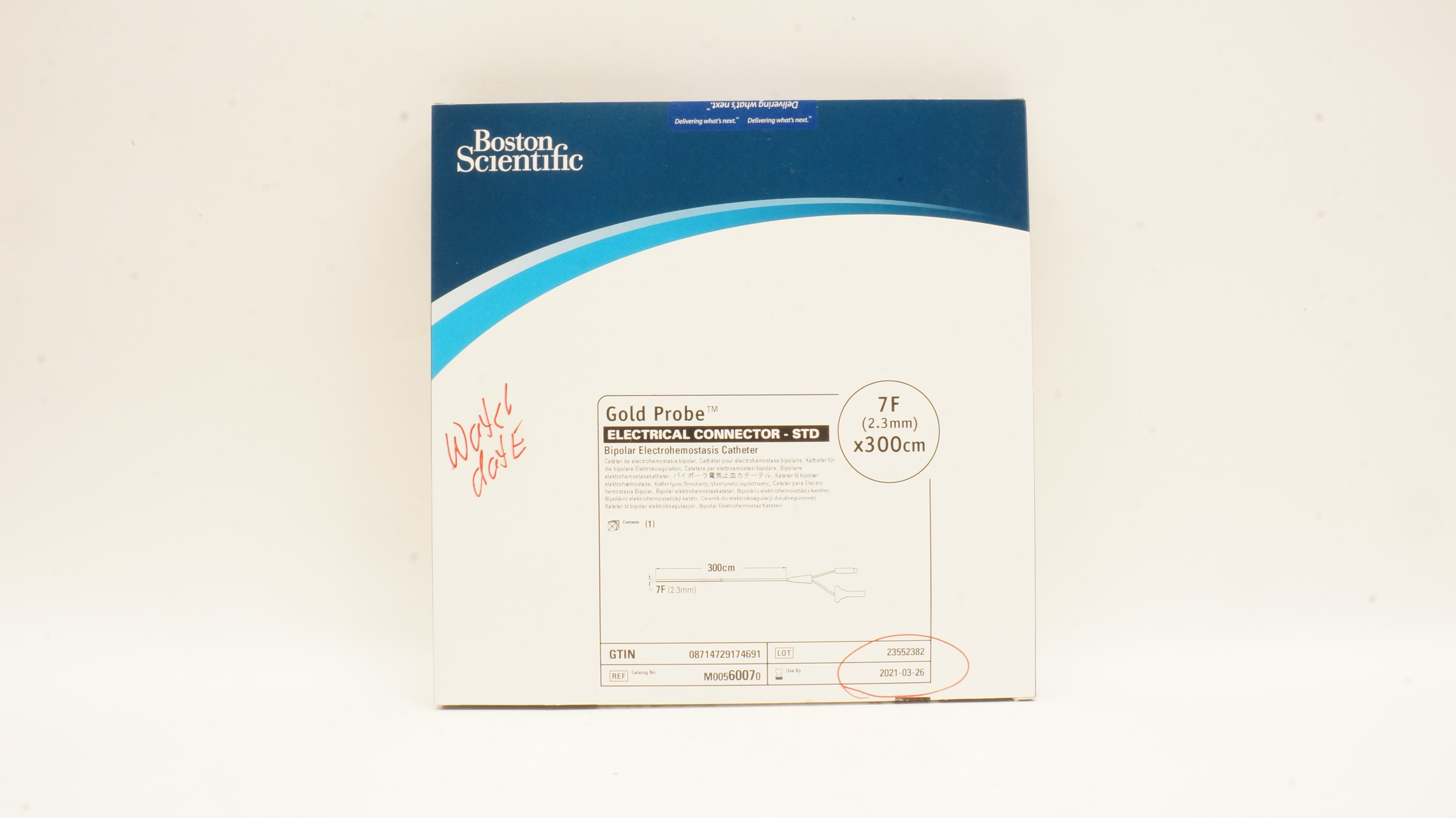 Boston Scientific 6007 Gold Probe Electrical Connector -STD 7F x 300cm (x)