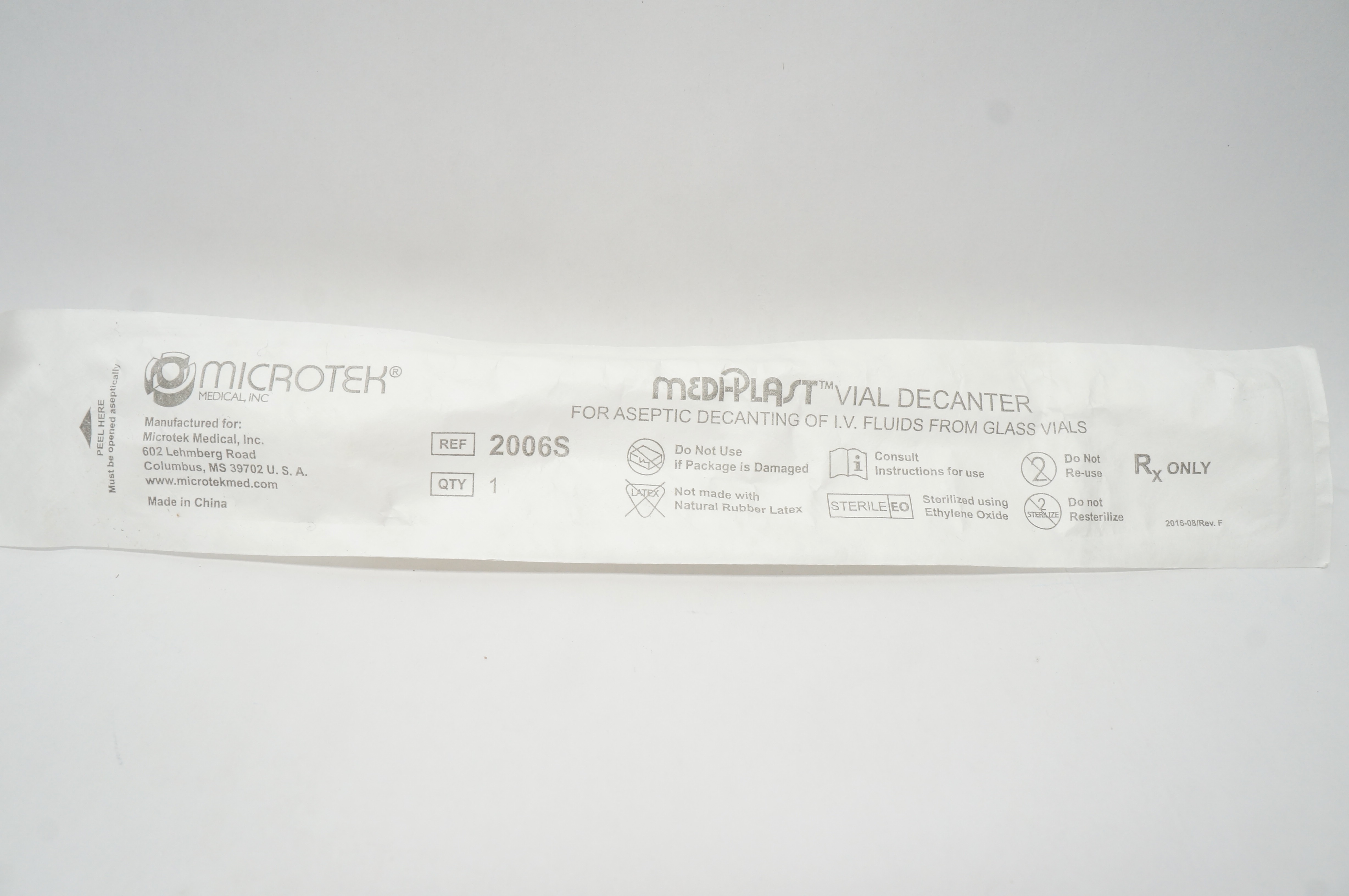 Microtek 2006S Medi-Plast Vial Decanter
