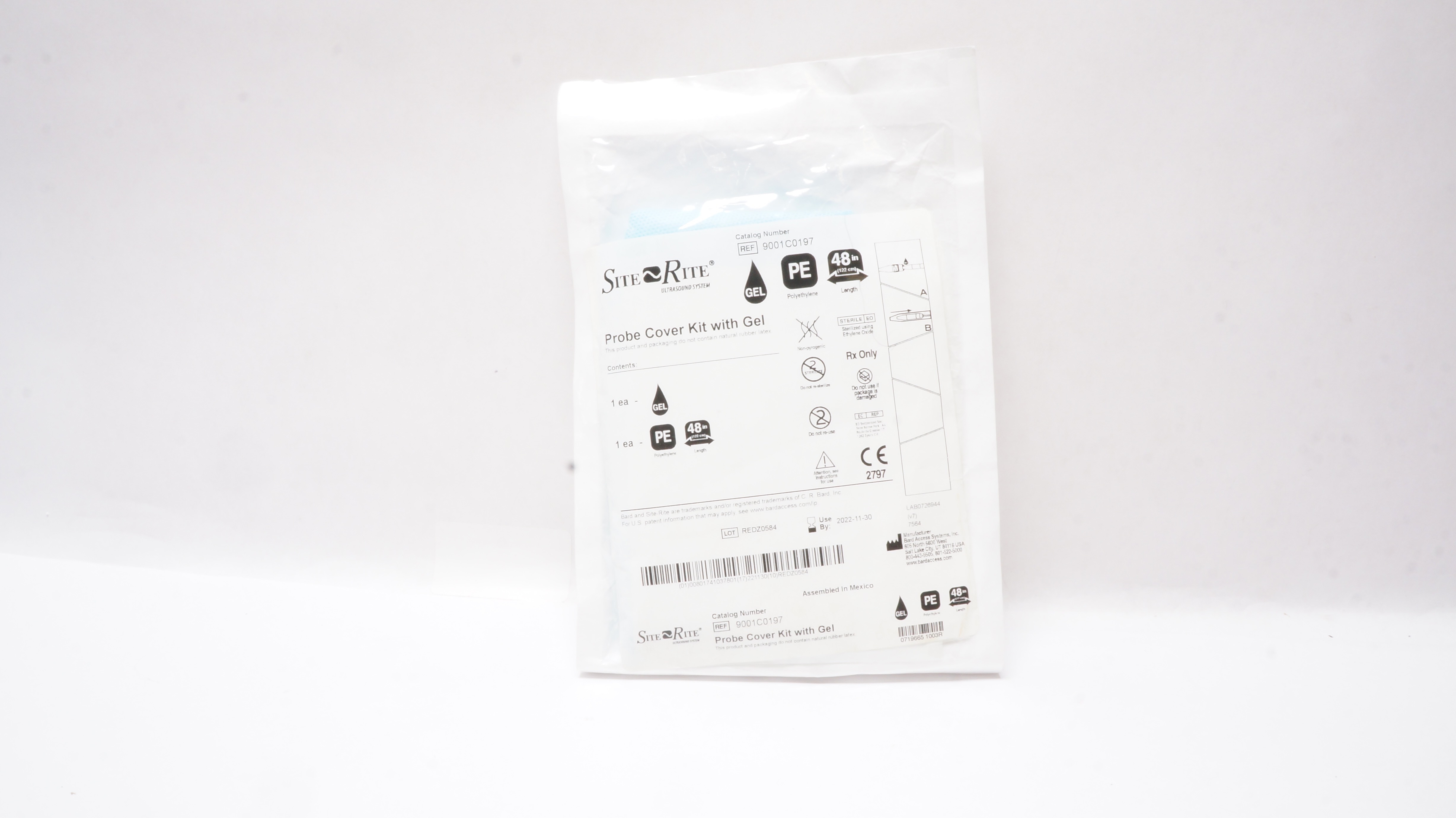 Bard 9001C0197 Site Rite Probe Cover Kit with Gel 48inch (x)