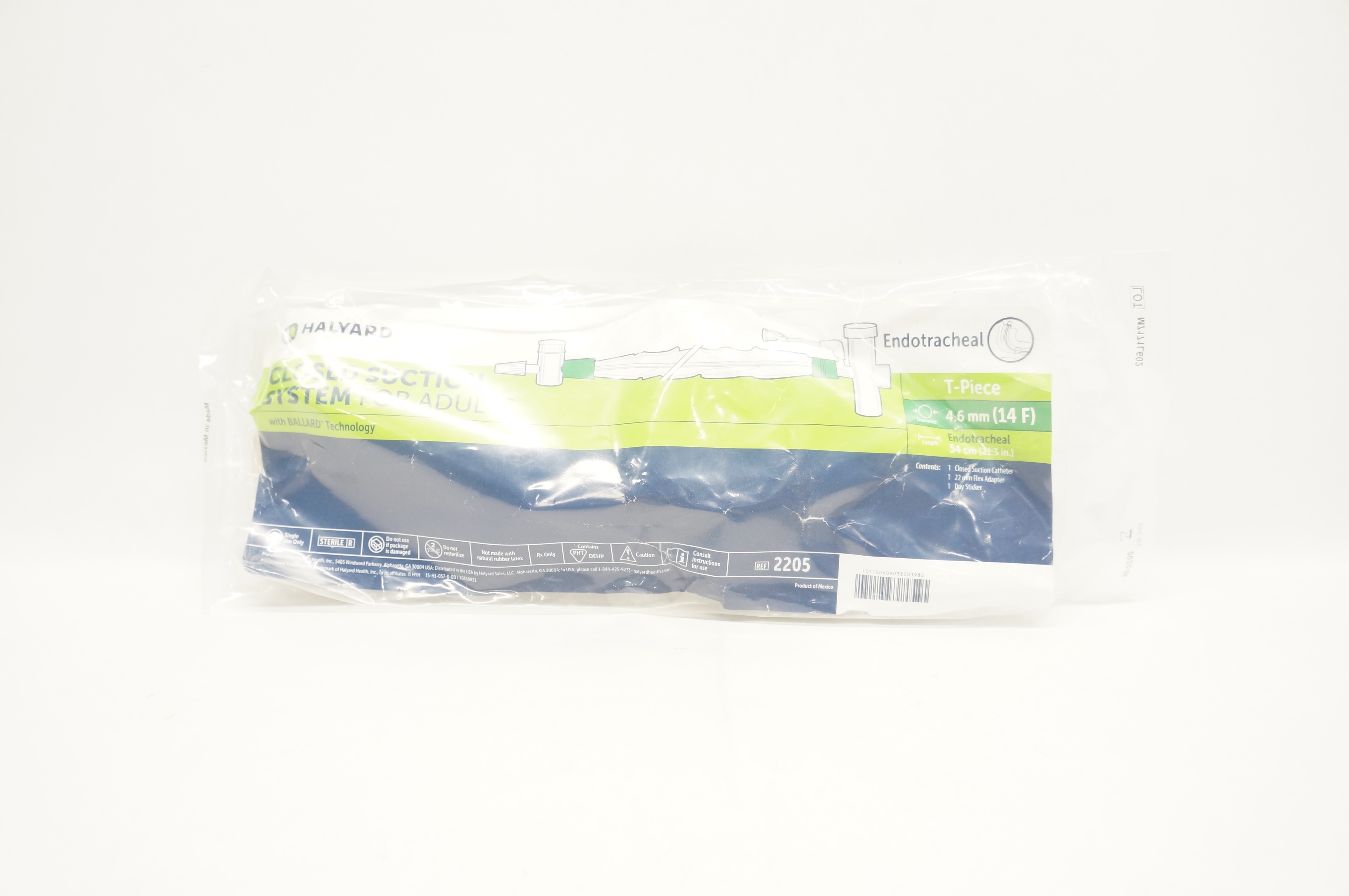 Halyard 2205 Endotracheal Closed Suction System For Adults 14F x 21.3 inch (x)