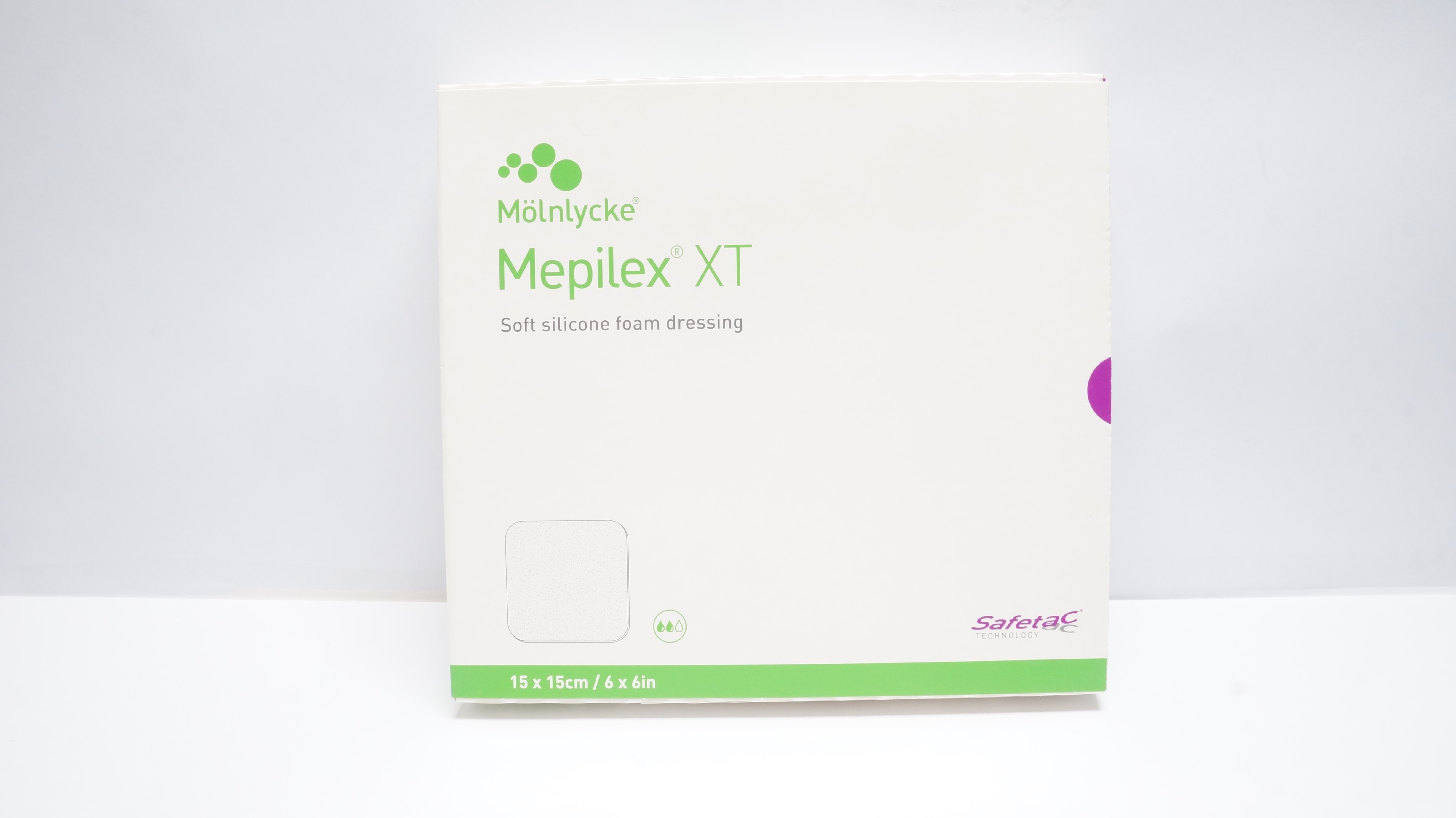 Molnlycke 211300 Mepilex XT Soft Silicone Foam Dressing 6 x 6inch (x) - Box of 5