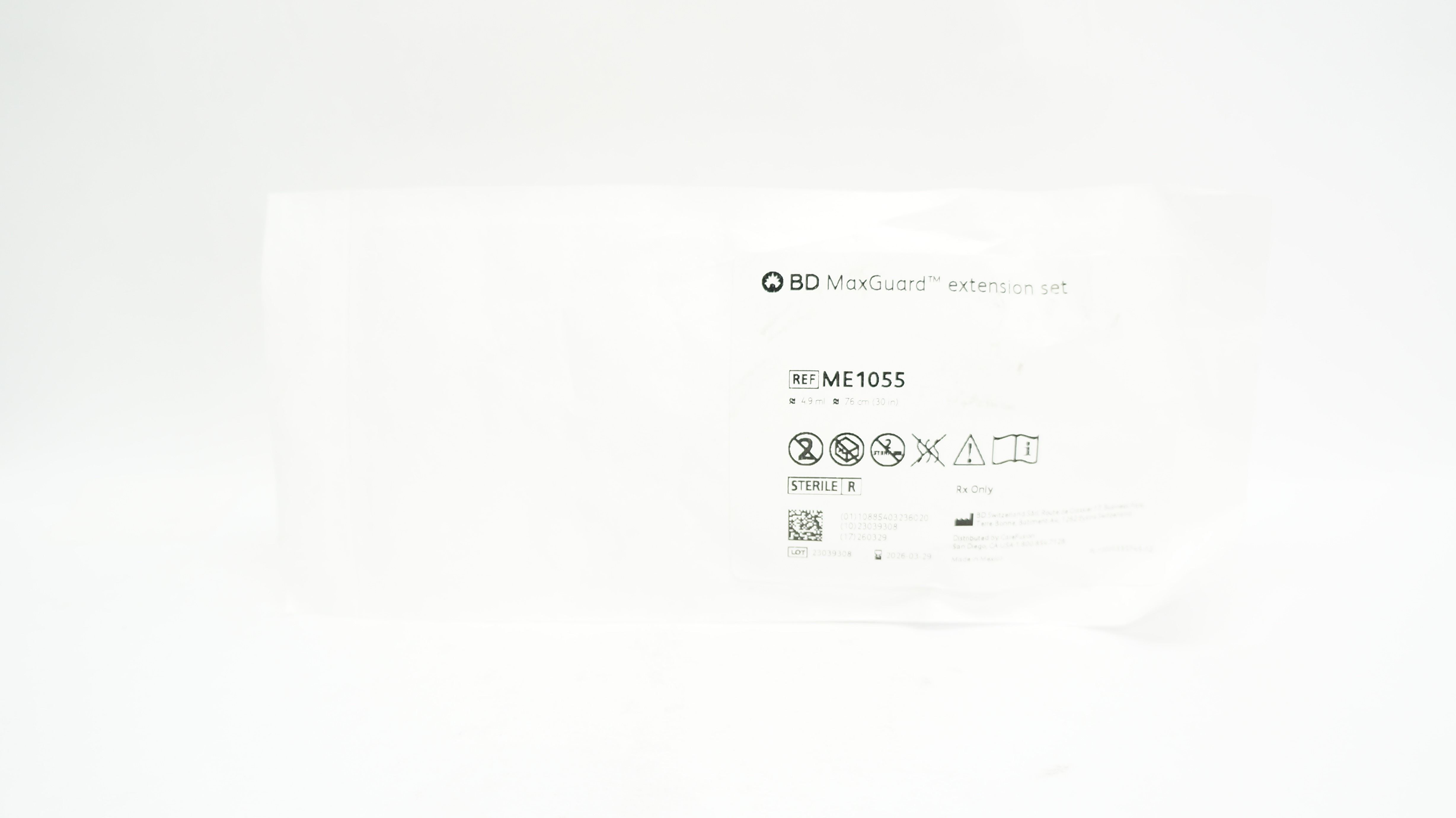 BD ME1055 MaxGuard Extension Set 4.9mL x 30inch