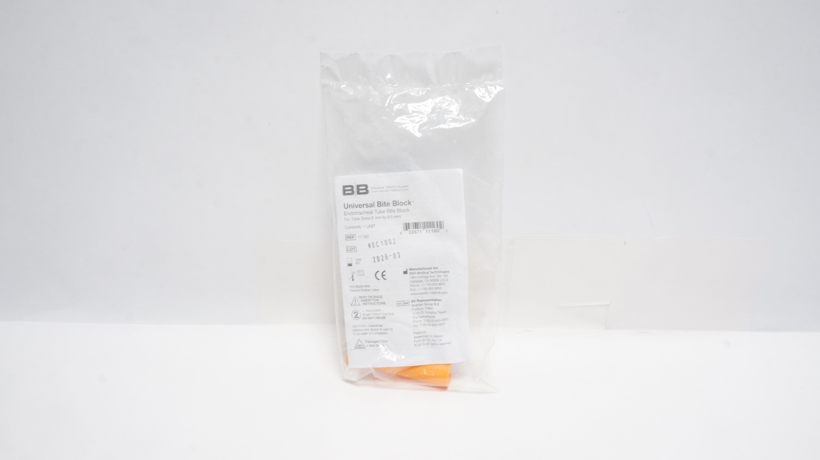 B&B Medical 11160 Universal Bite Block for 6-9.5mm Tubes
