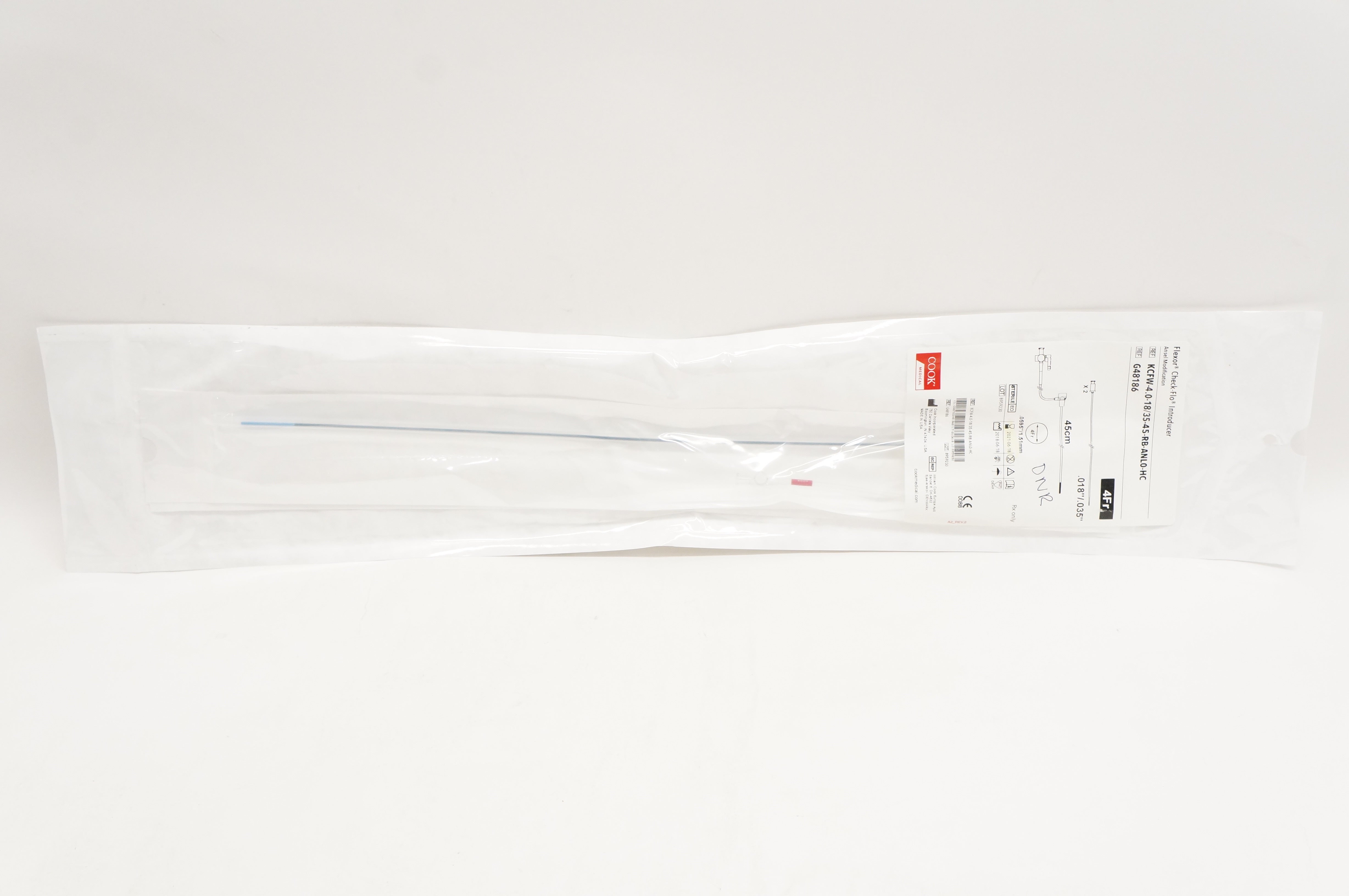 Cook Medical G48186 Flexor Check-Flo Introducer 4Fr (x)