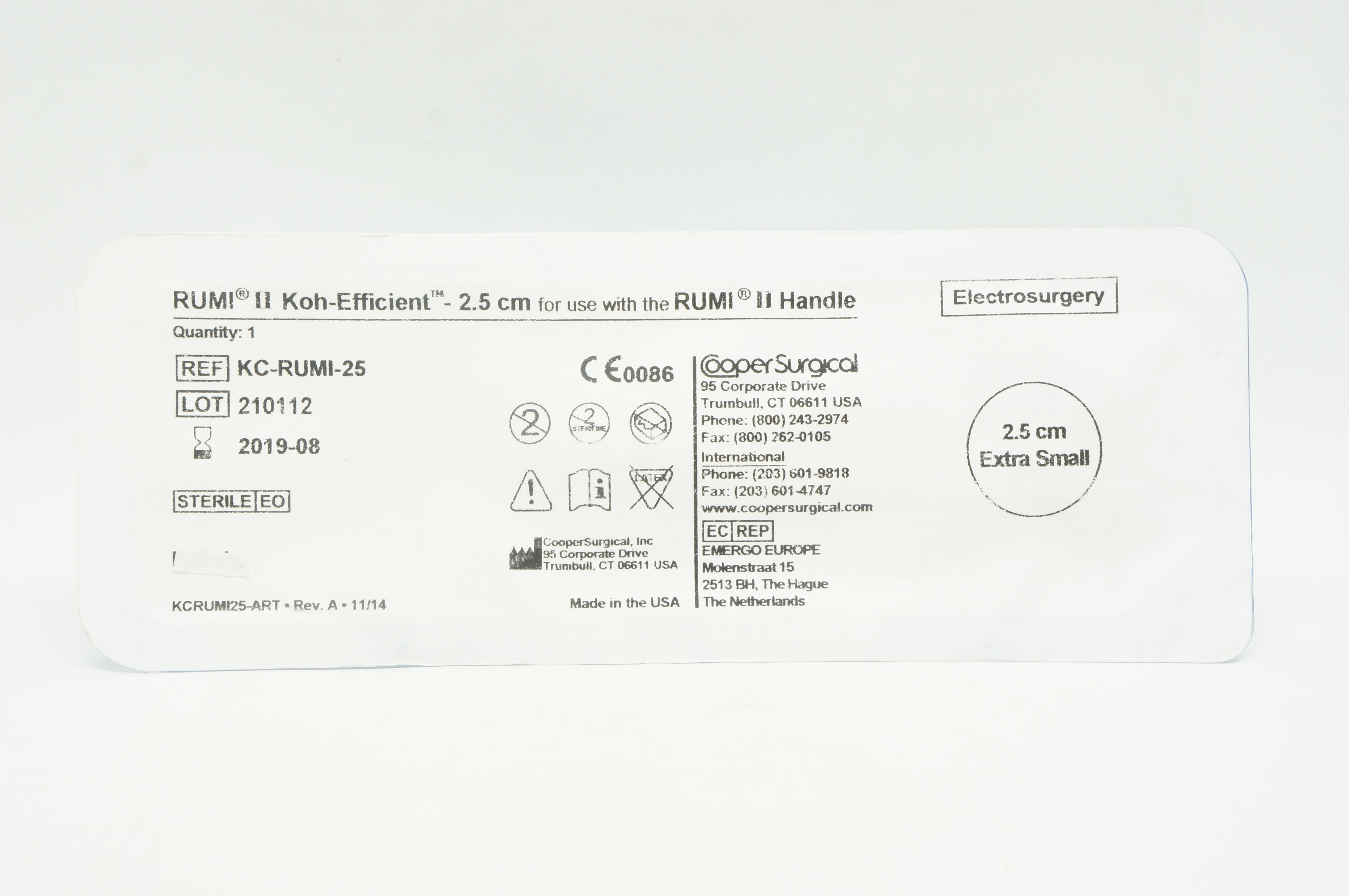 Cooper Surgical KC-RUMI-25 RUMI II Koh-Efficient - 2.5cm Extra Small (x)