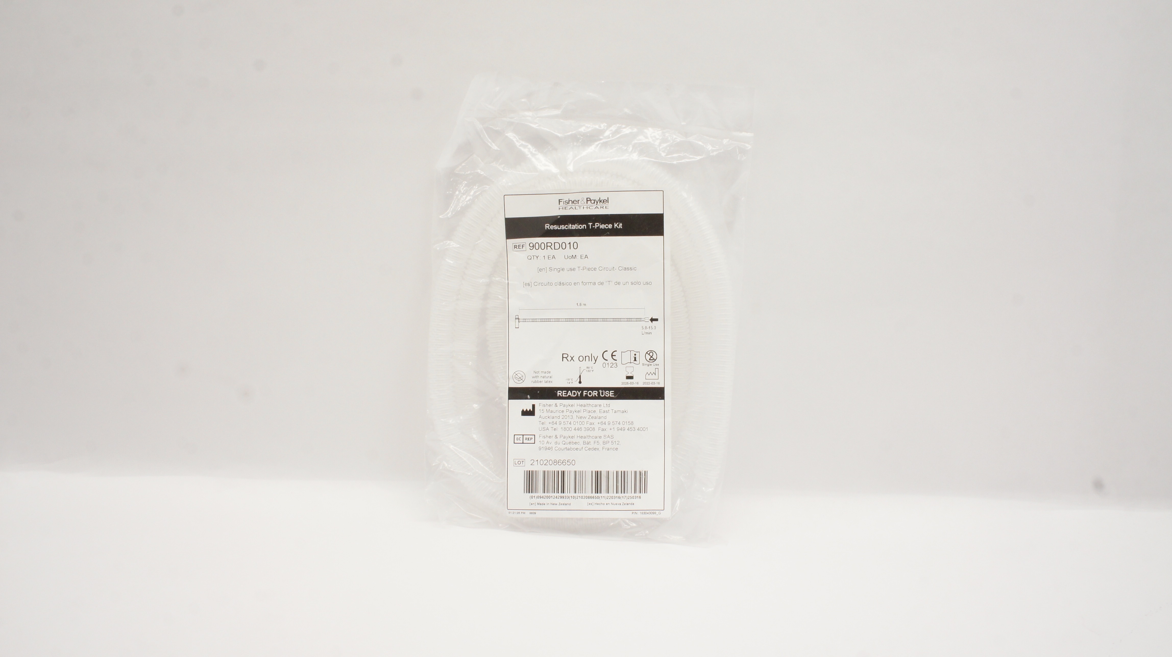 Fisher&Paykel 900RD010 Resuscitation T-Piece Kit