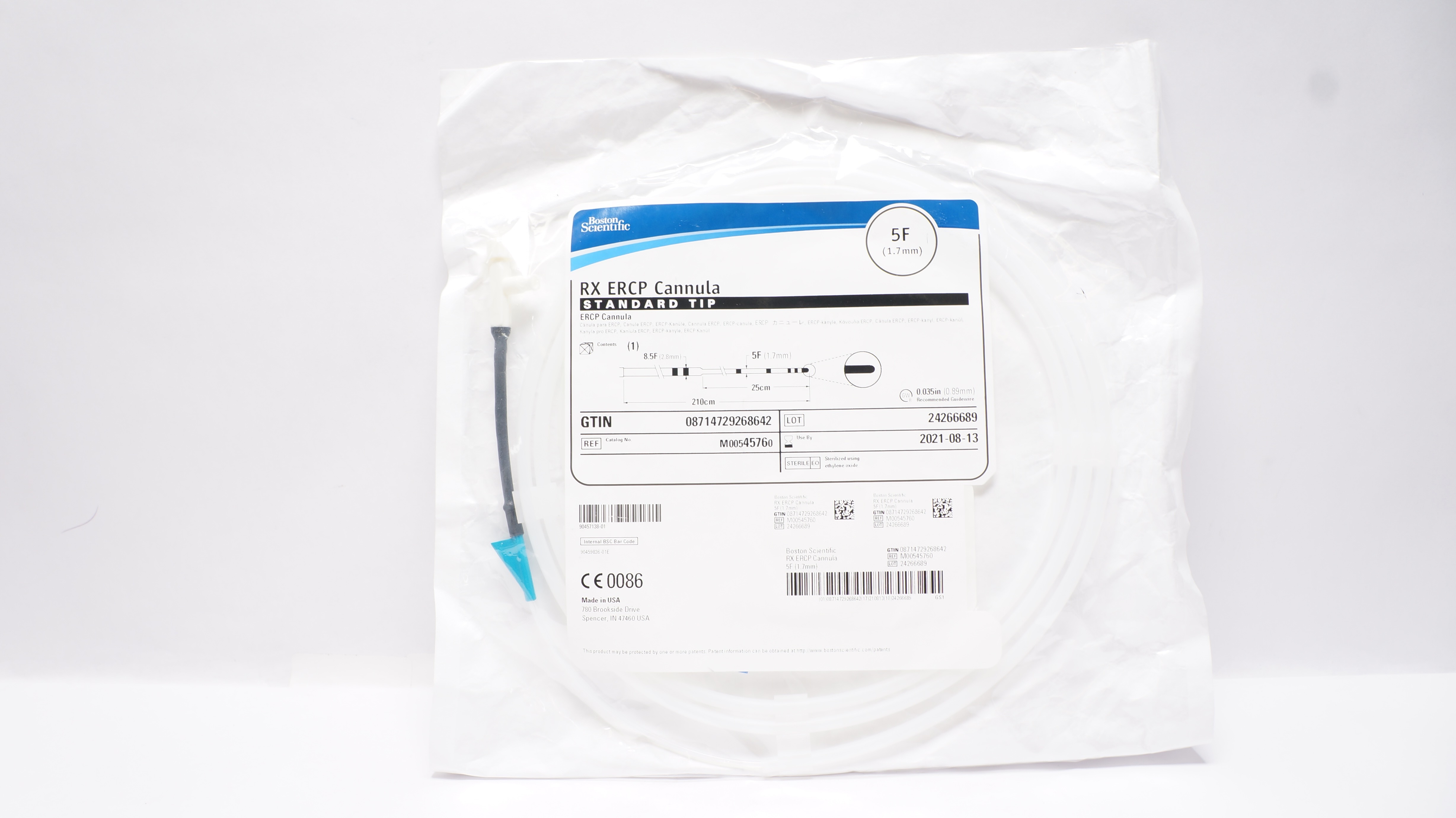 Boston Scientific M00545760 RX ERCP Cannula 5F Standard Tip (x)
