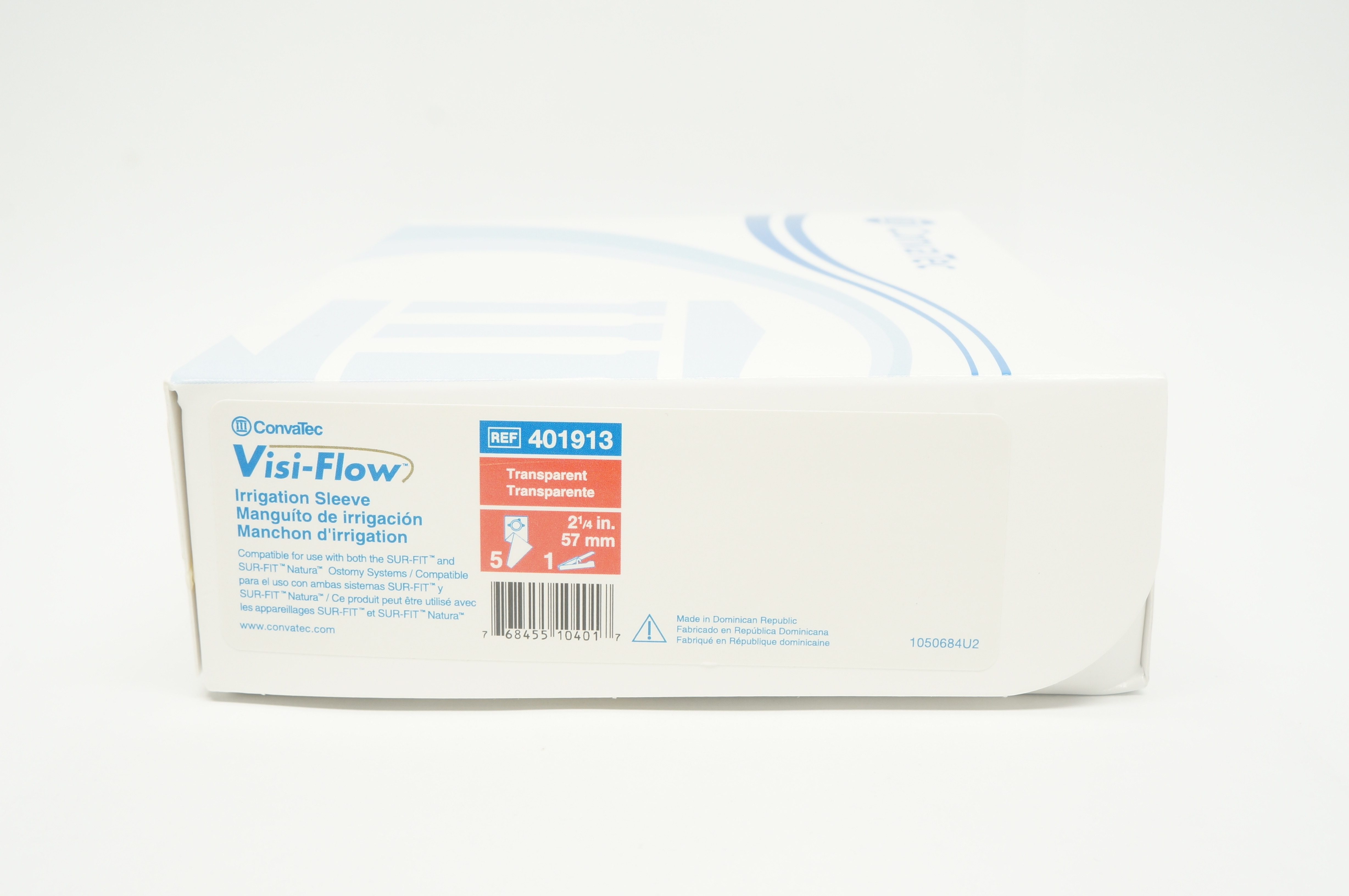 Visi-Flow 401913 ConvaTec Irrigation Sleeve Transparent 2-1/4in x 57mm -Box of 5