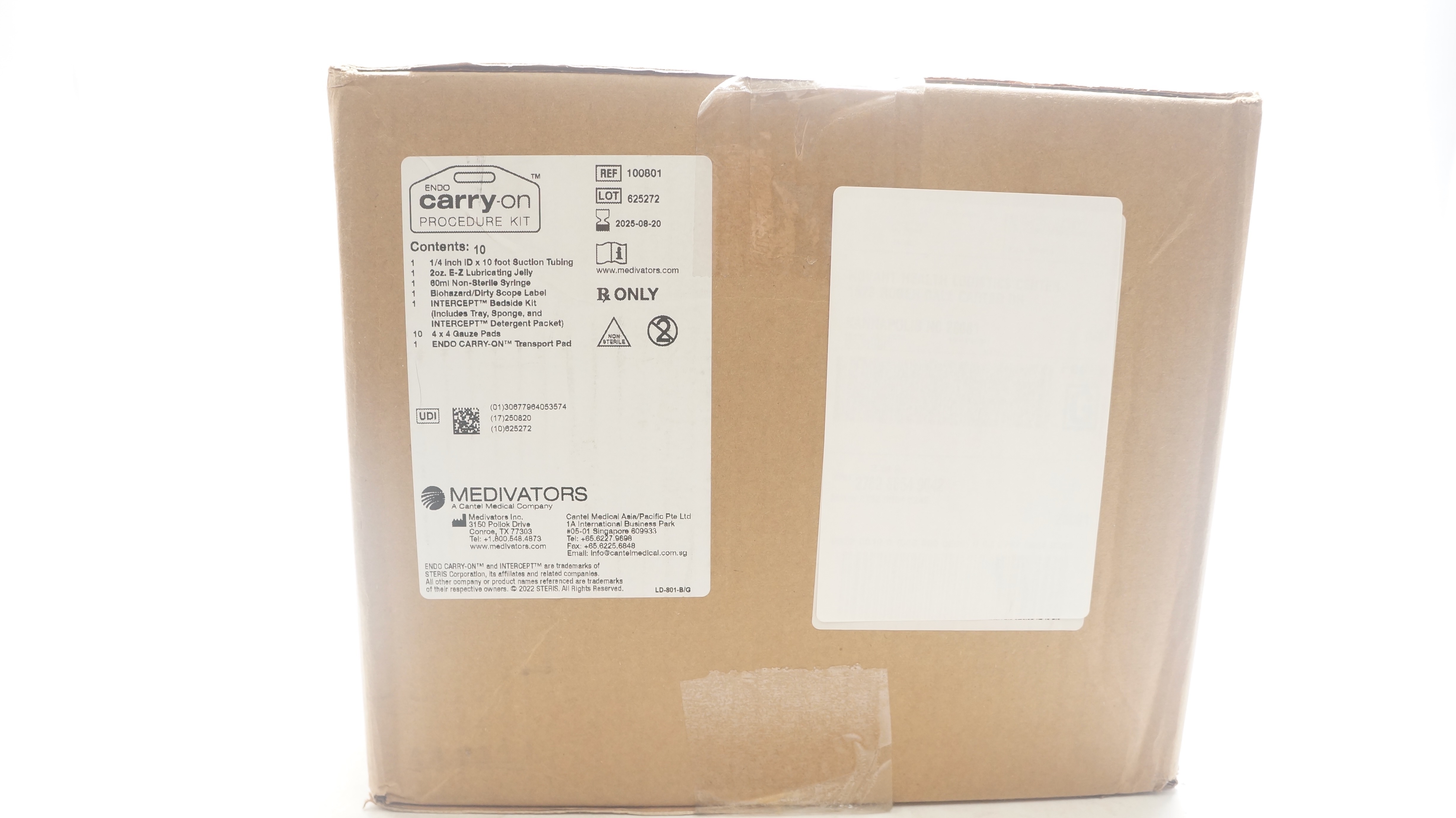 Medivators 100801 Endo Carry-on Procedure Kit - Box of 10