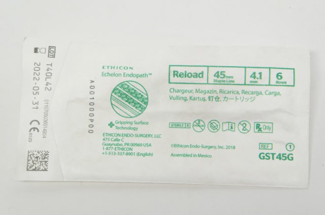 Ethicon GST45G Echelon Endopath Reload 45mm Staple Line 6 Rows, 4.1mm (x)