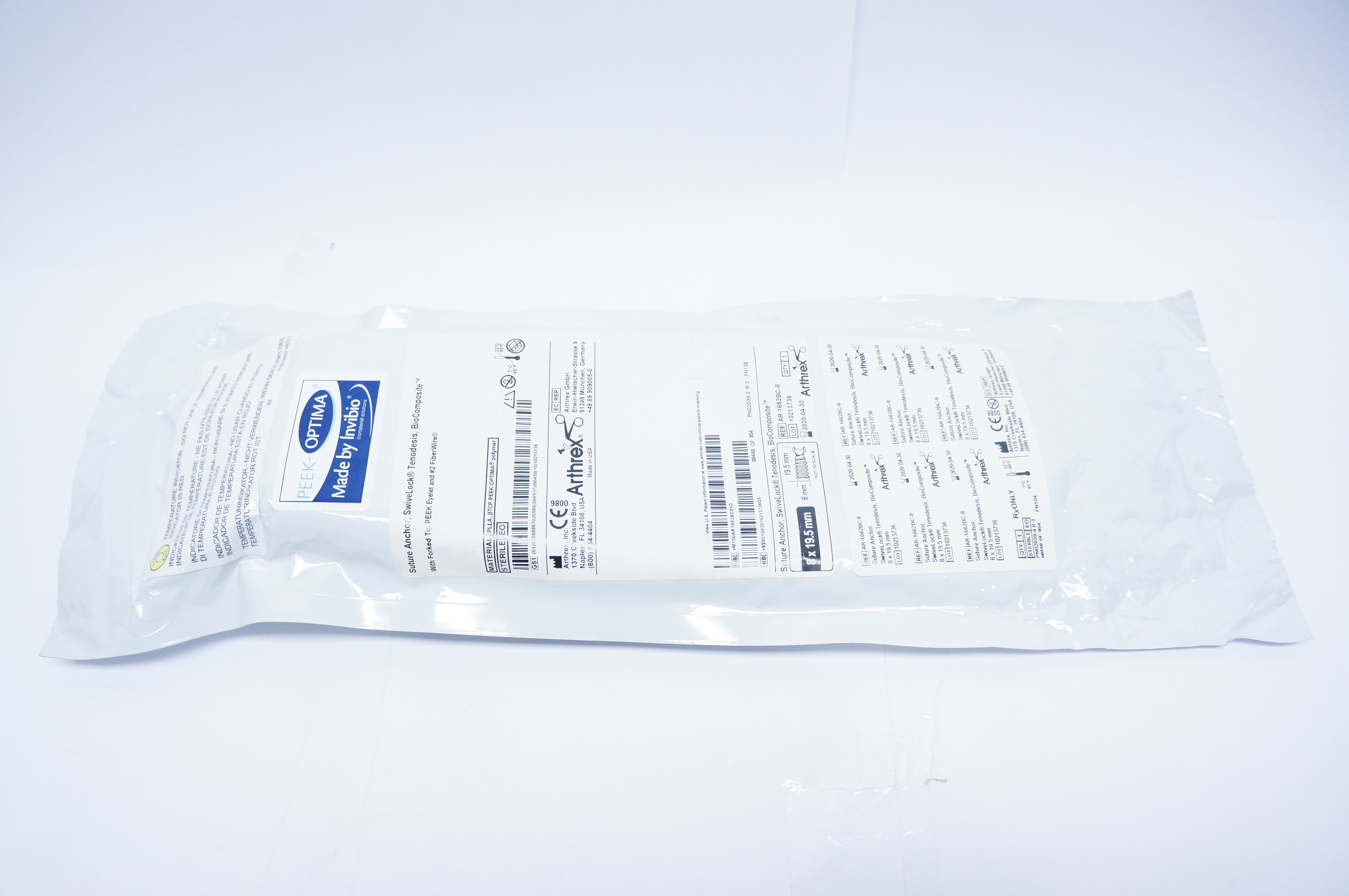 Arthrex AR-1662BC-8 Suture Anchor, SwiveLock Tenodesis, BioComposite 8x19.5mm(x)