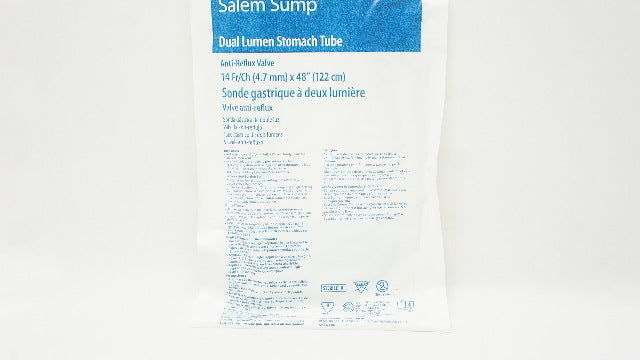 Covidien Salem Samp Dual Lumen Stomach Tube 14Fr/Ch x 48inch