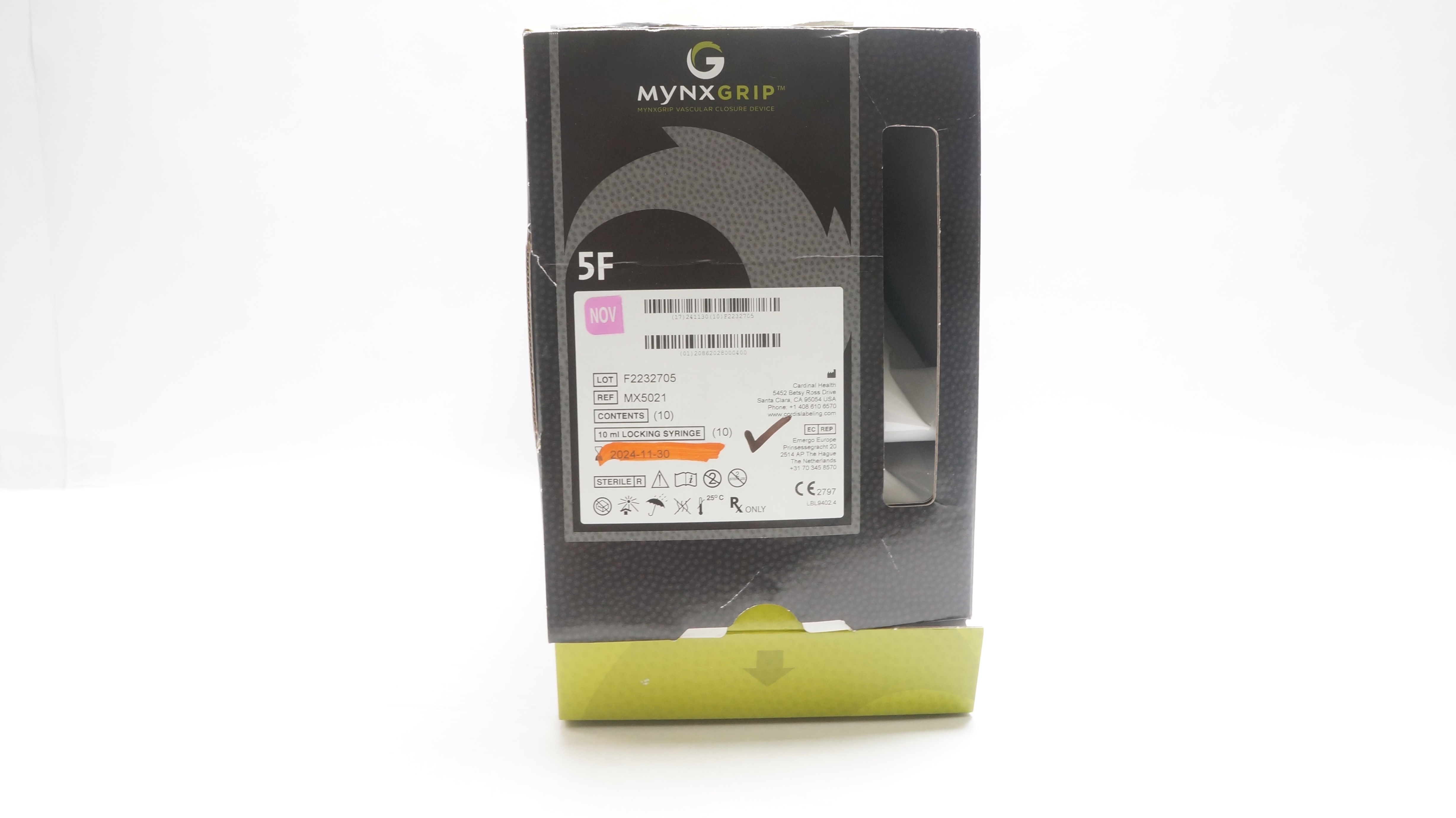 Cardinal Health MX5021 MynxGrip Vascular Closure Device 5F (x) - Box of 5