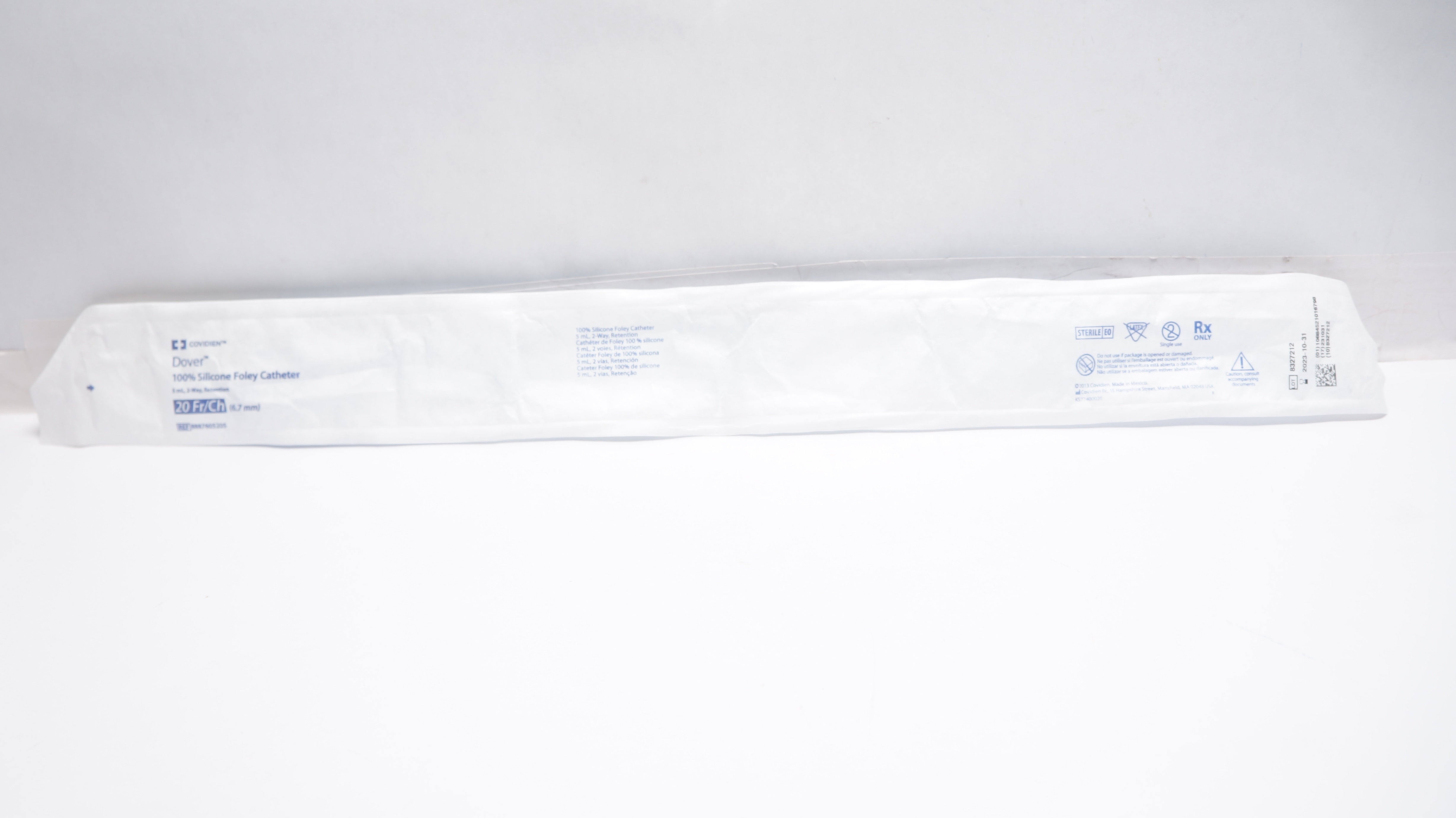 Covidien 8887605205 Dover Foley Cath. 5ml, 2-Way Retention 20Fr/Ch (x)