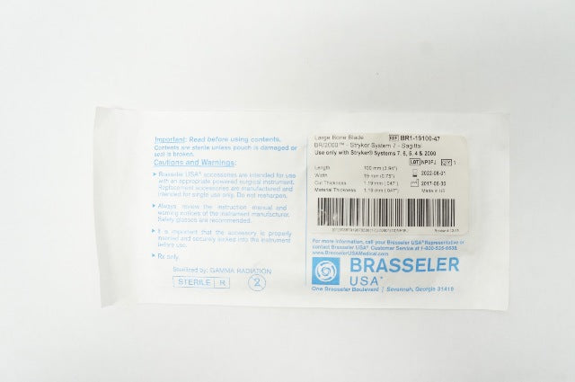 Brasseler BR1-19100-47 Large Bone Blade Stryker System 7 Sagittal (x)
