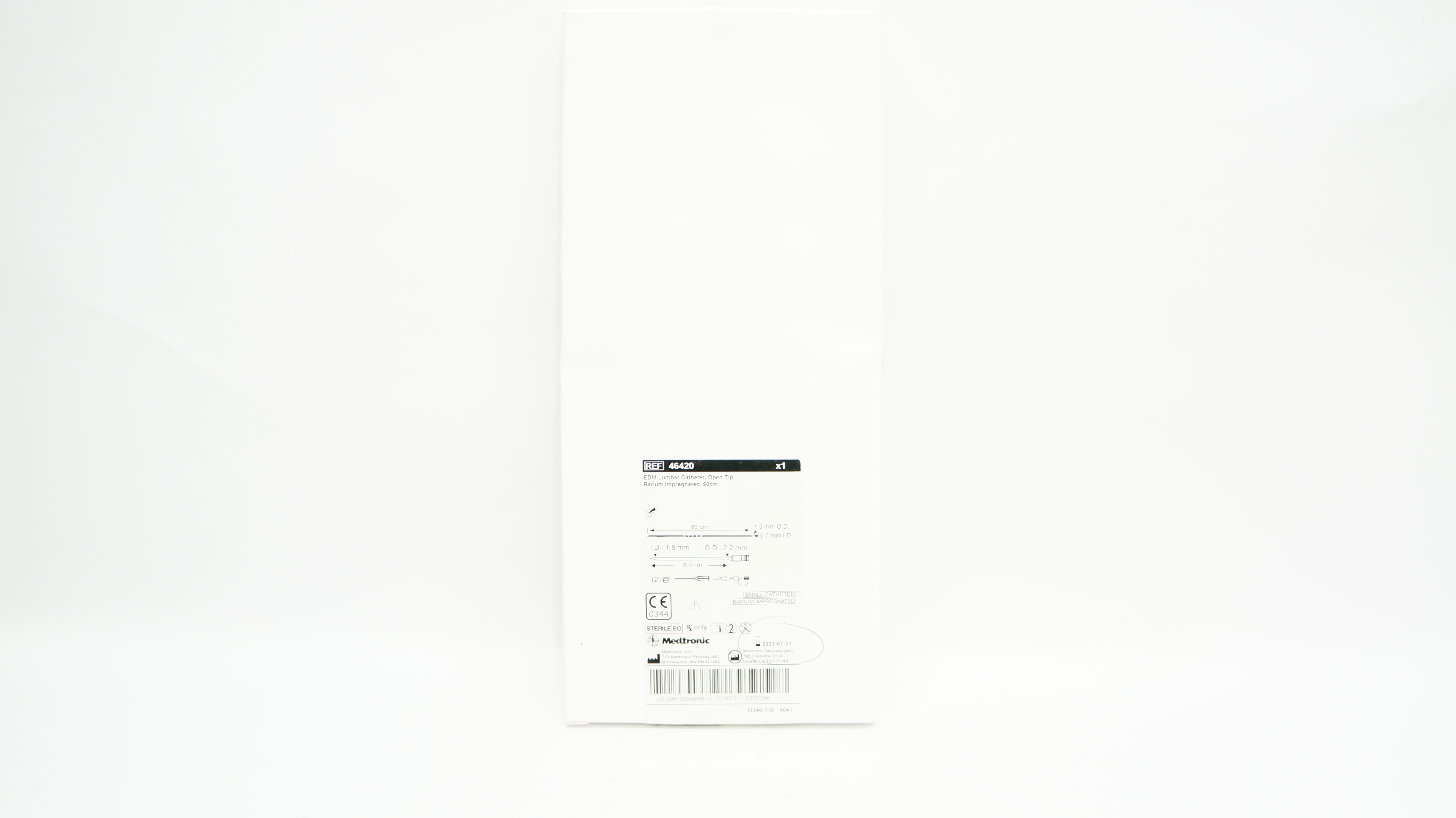 Medtronic 46420 EDM Lumbar Cath. 80cm, Open Tip, Barium Impregnated (x)