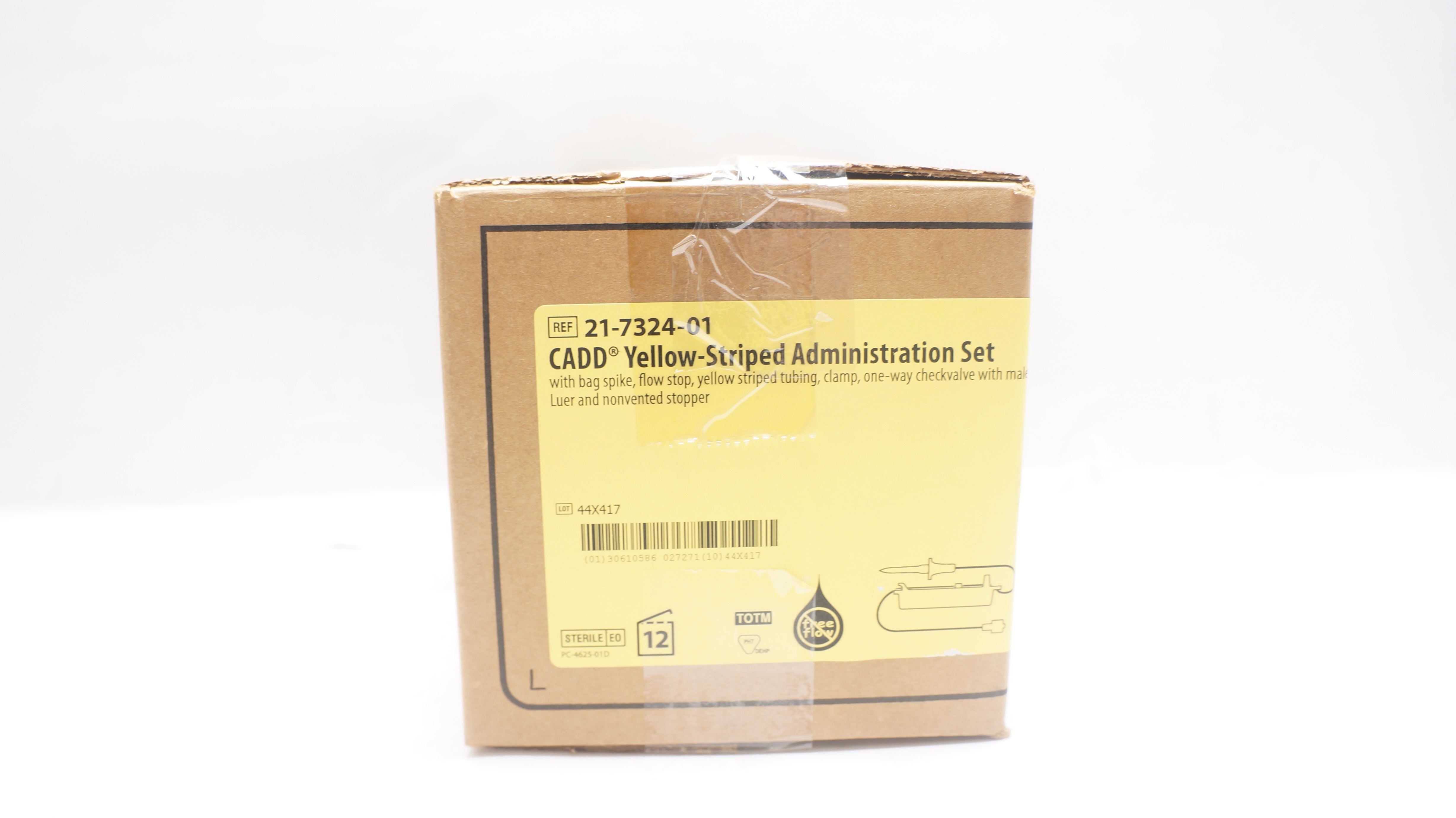 Smiths Medical 21-7324-01 CADD Yellow-Striped Administration Set - Box of 12