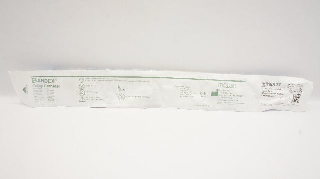 Bard 0167L22 Bardex Foley Cath. 22Fr 30cc/mL Ribbed Balloon, 3-Way Irrigation(x)