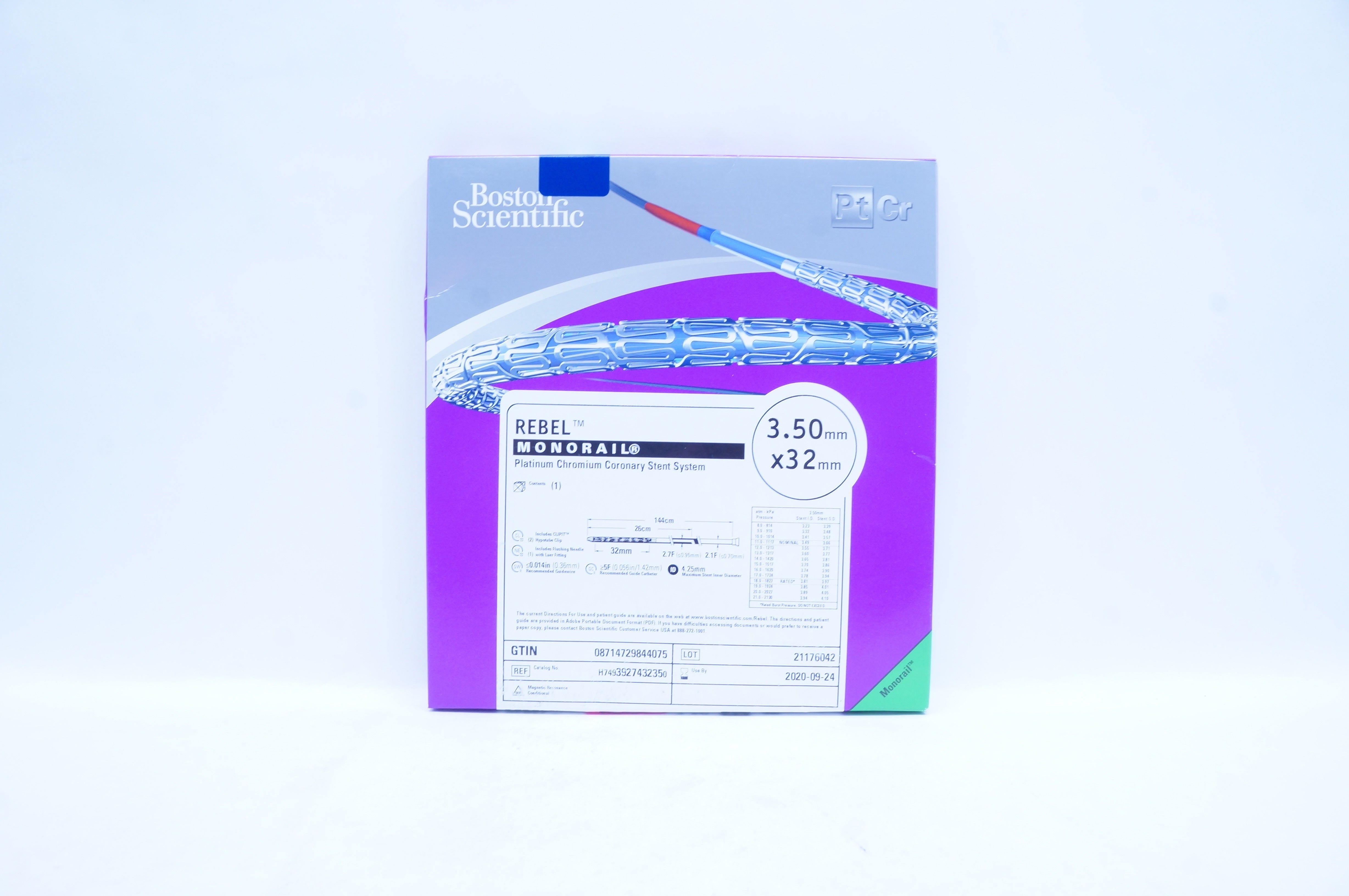 Boston Scientific 392743235 Platinum Chromium Coronary Stnt System 3.50x32mm(x)