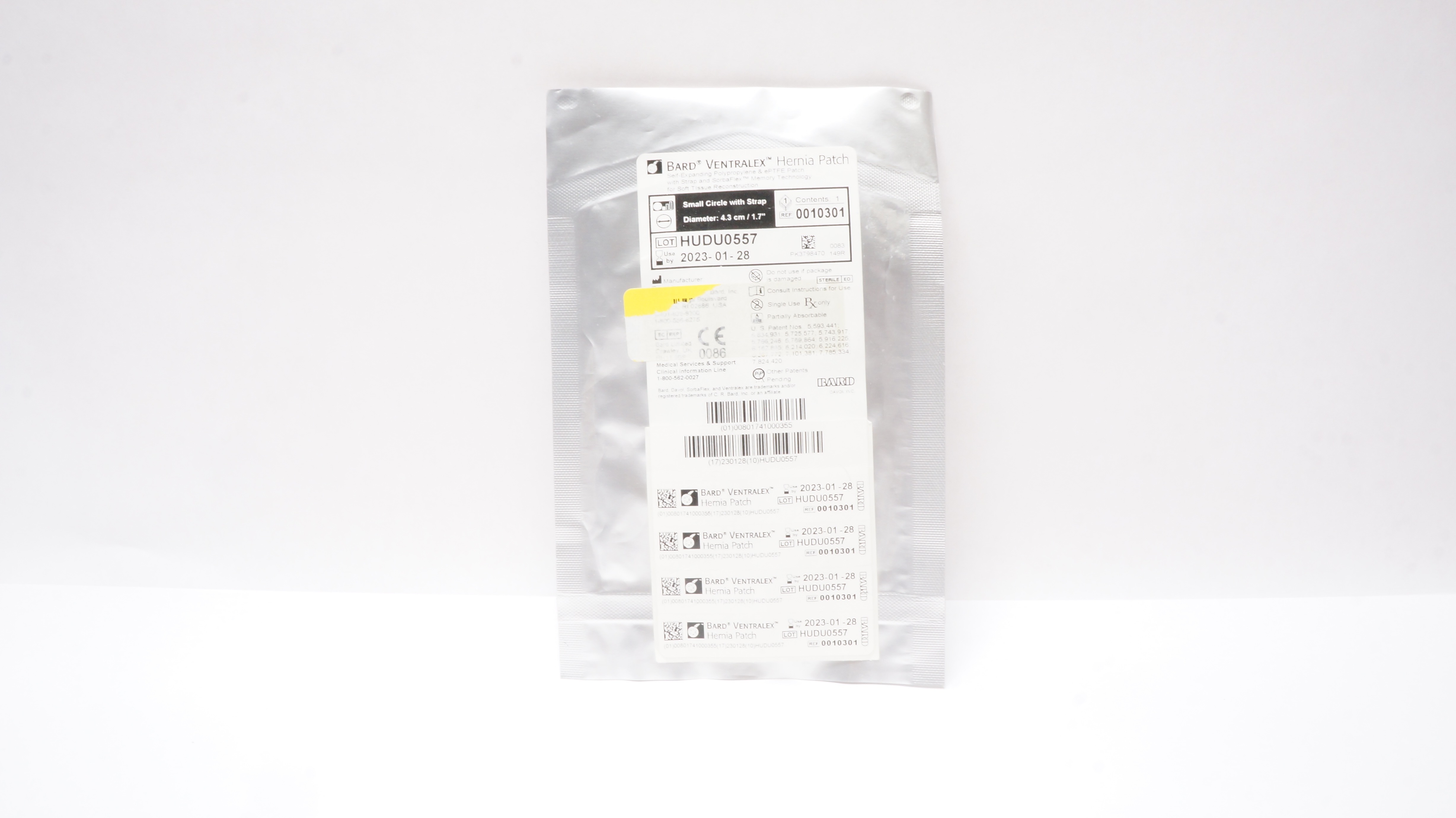 Bard 0010301 Ventralex Hernia Patch Self-Expanding 1.7inch (x)
