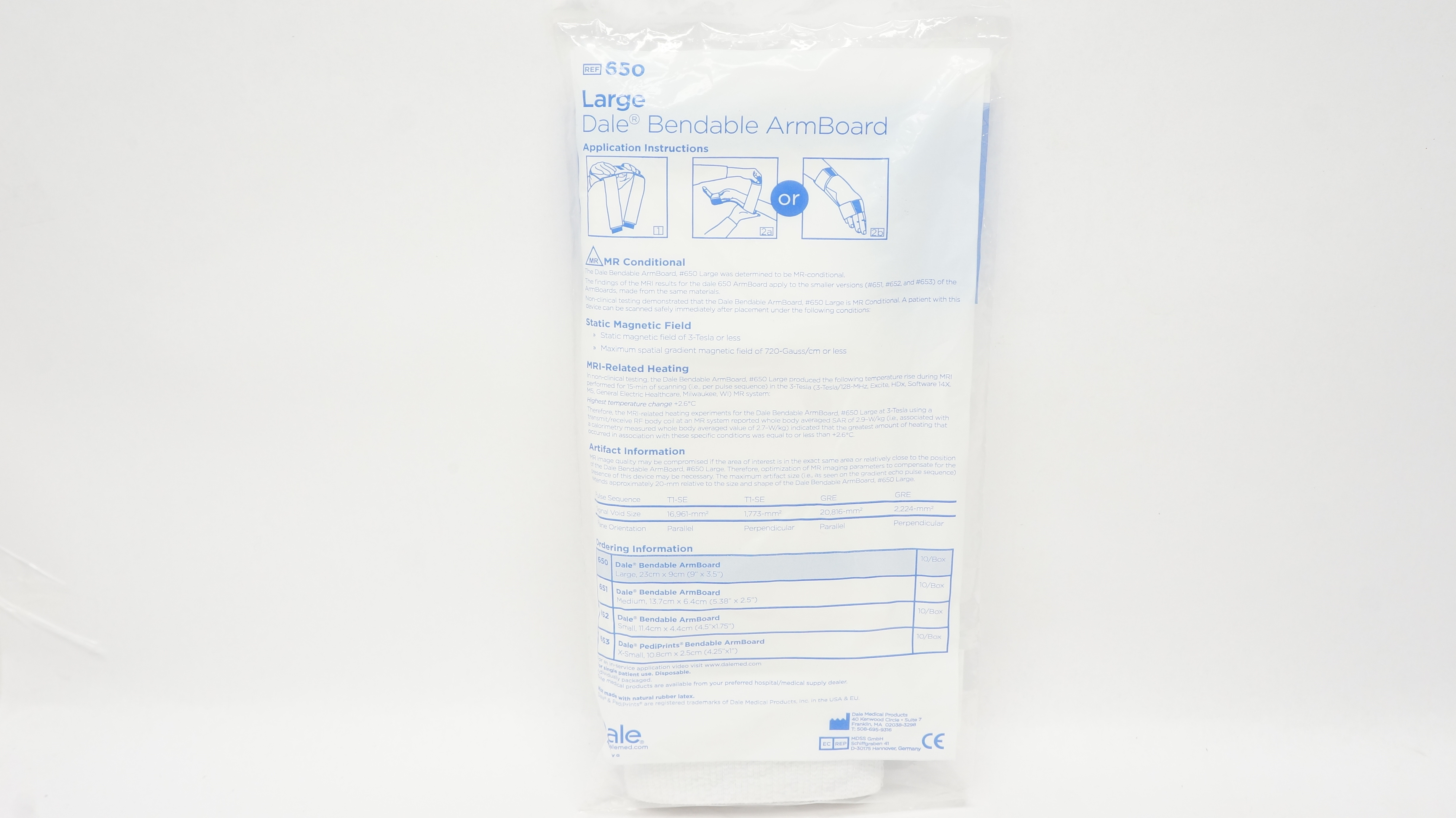 Dale 650 Bendable ArmBoard Large 9inch x 3.5inch