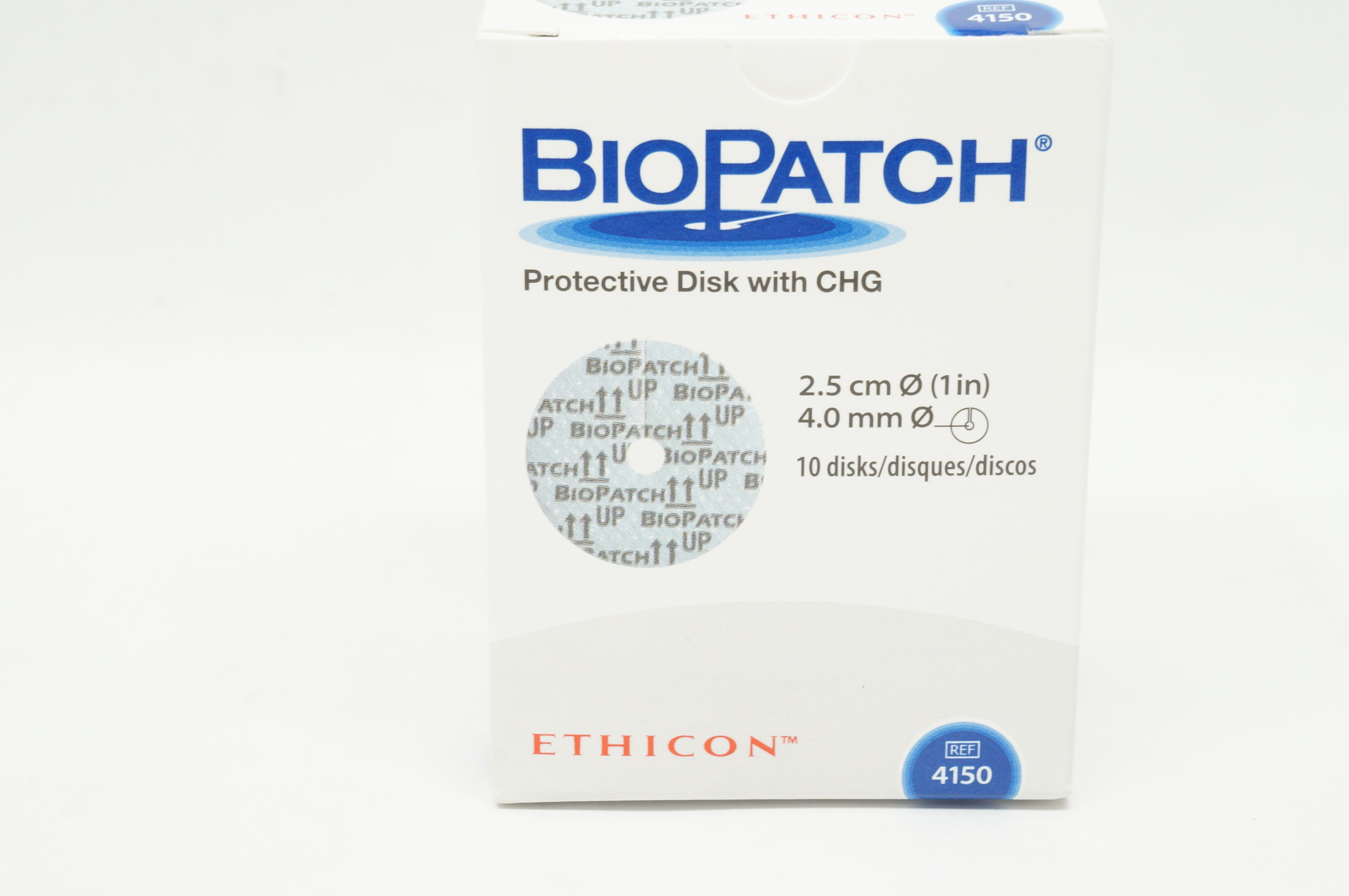 Ethicon 4150 BioPatch Protective Disk with CHG 1 inch x 4.0mm - Box of 10 (x)