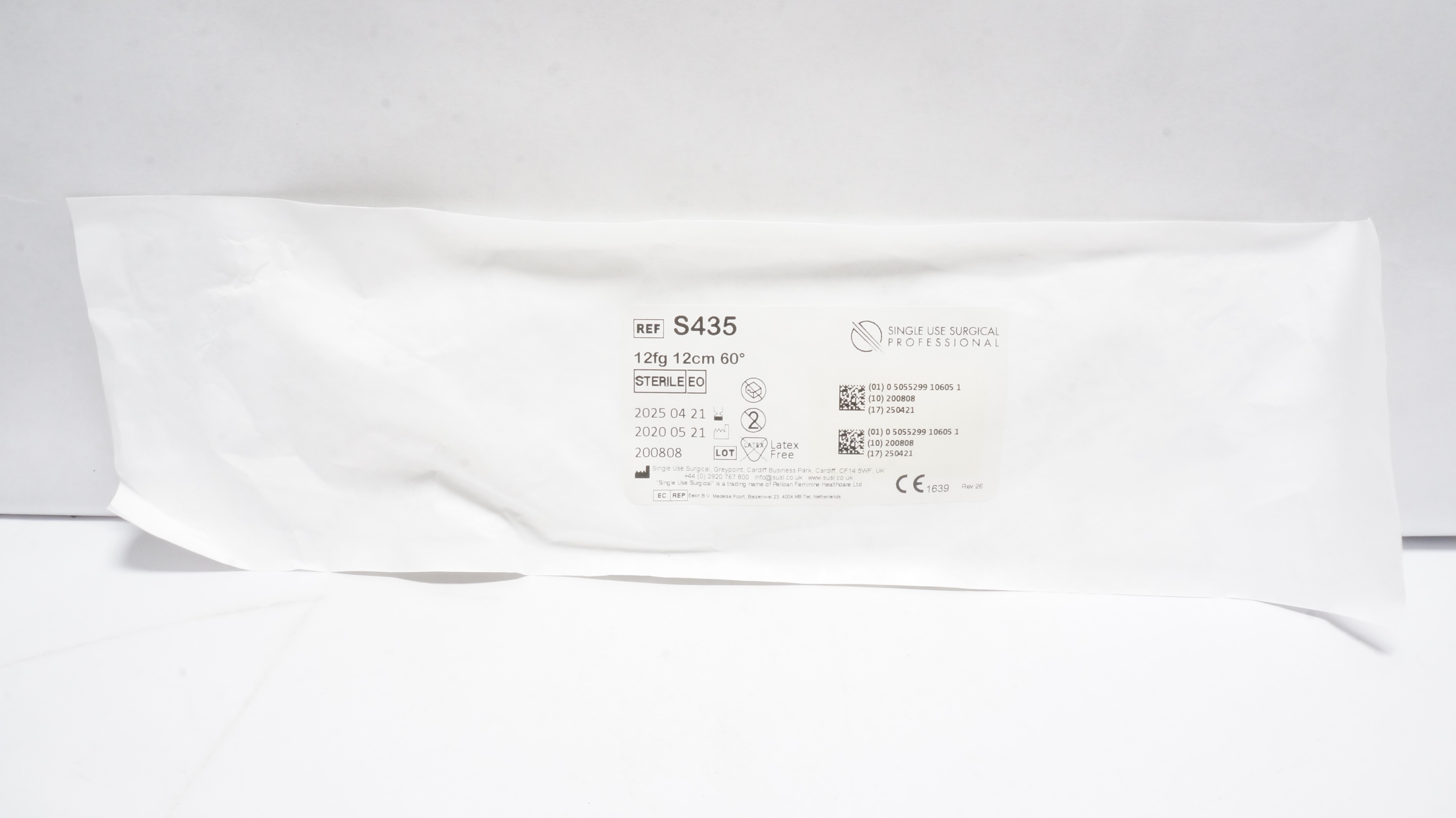 Eakin Surgical S435 Retractor Suction 12fg 12cm 90Degree (x)