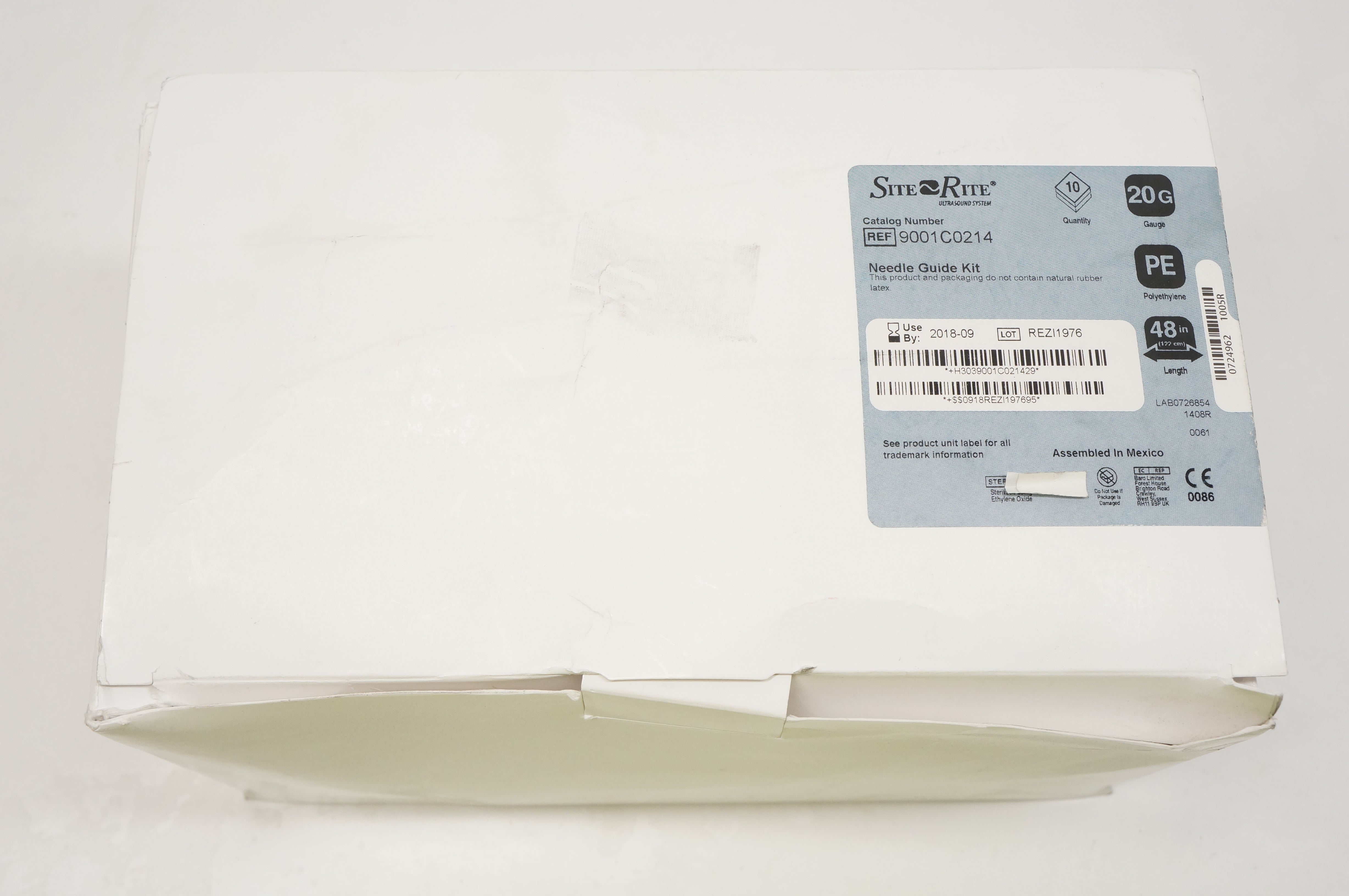 Bard 9001C0214 Site-Rire Ndle Guide Kit 20G x 48inch (x) - Box of 9