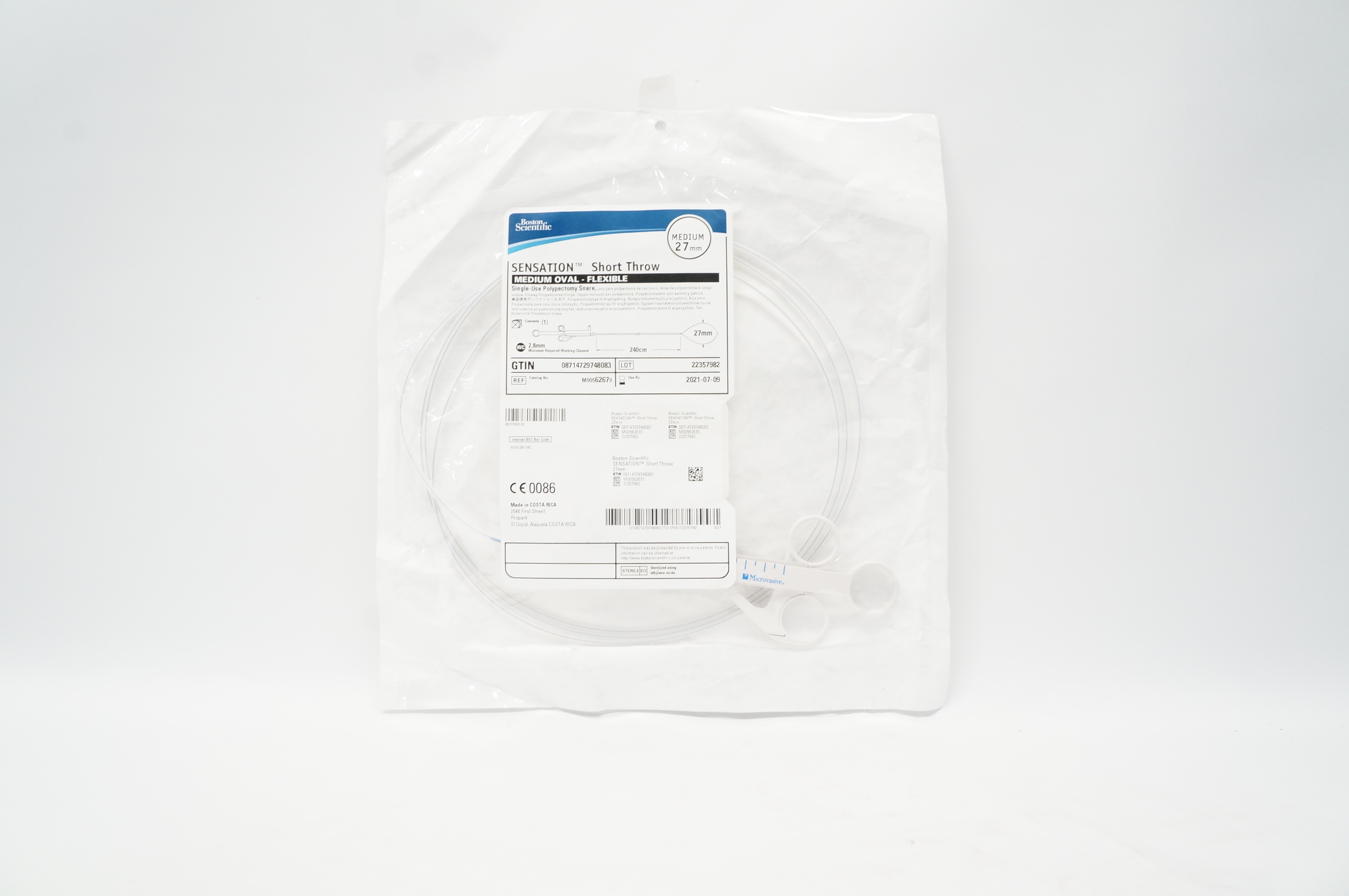 Boston Scientific M00562670 Sensation Short Throw Snare Medium Oval Flexible27mm