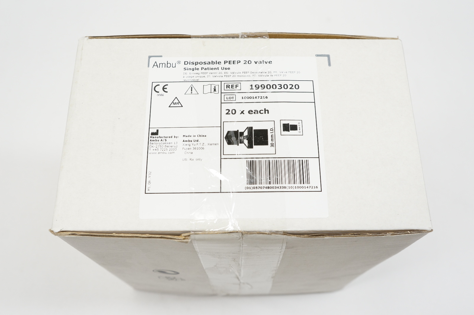 Ambu 199003020 PEEP 20 Valve 30mm ID - Box of 20